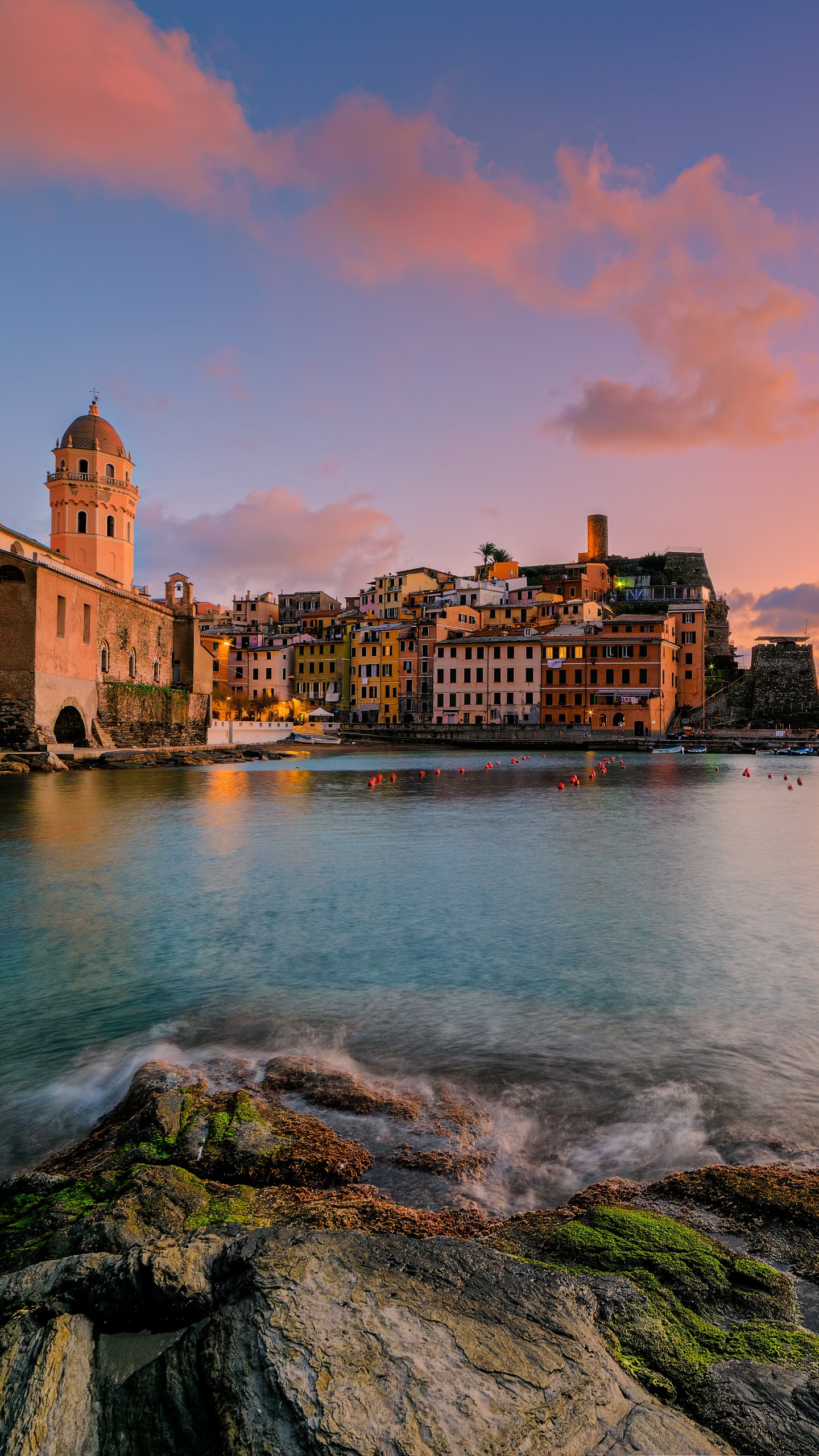 Обои Вернацца, побережье, море, вода, берег в разрешении 1440x2560