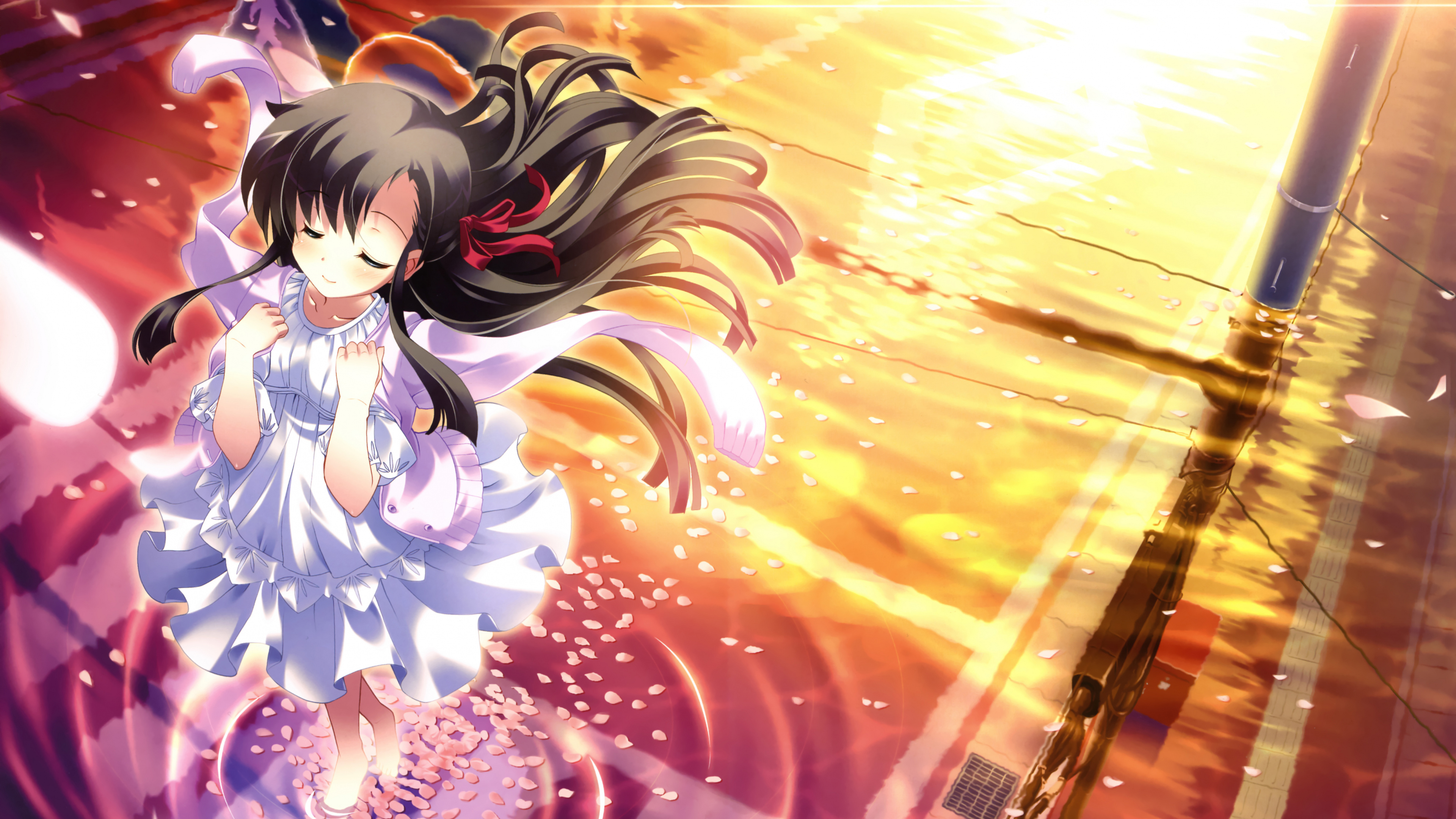 Обои аниме, рисование, волосы, глаз, мультфильм в разрешении 3840x2160