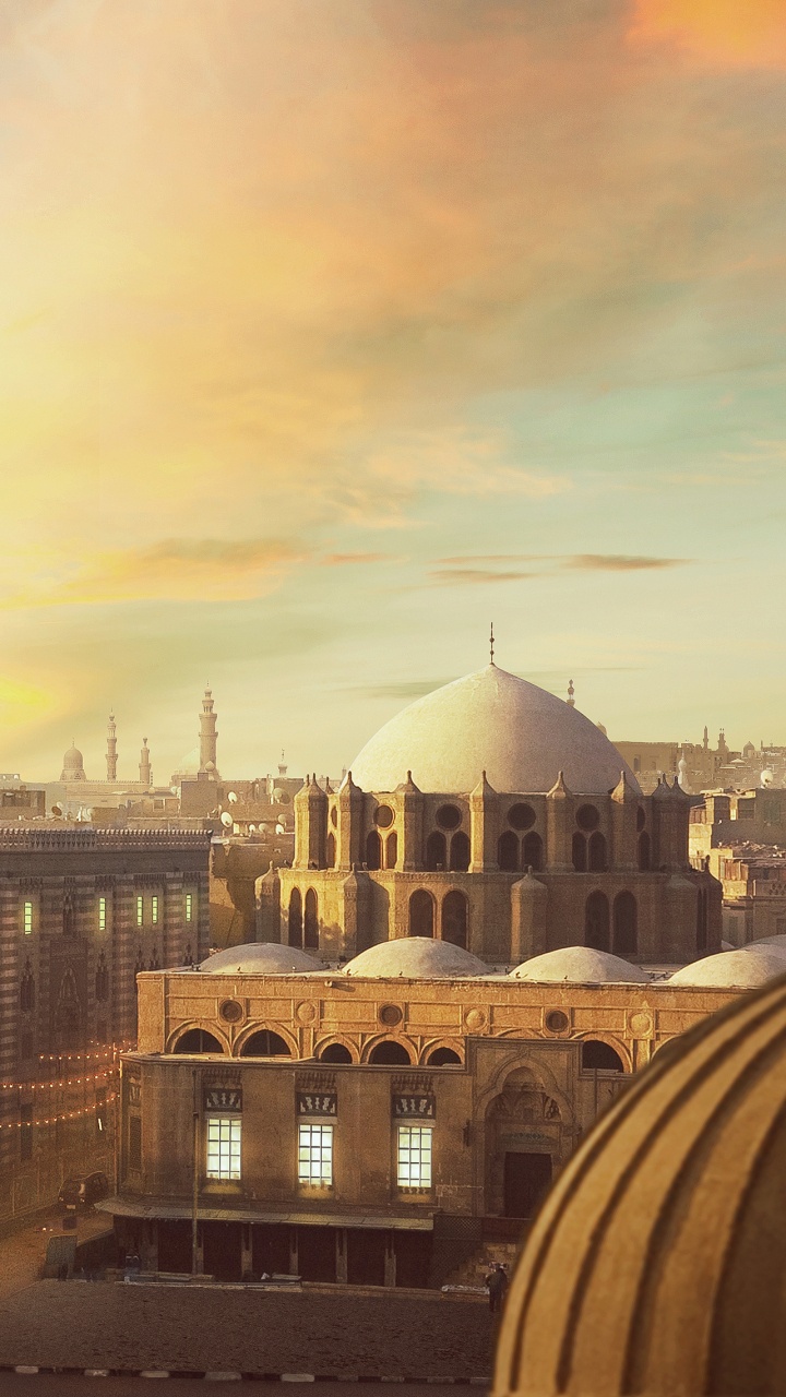 Обои ориентир, город, мечеть, здание, небо в разрешении 720x1280