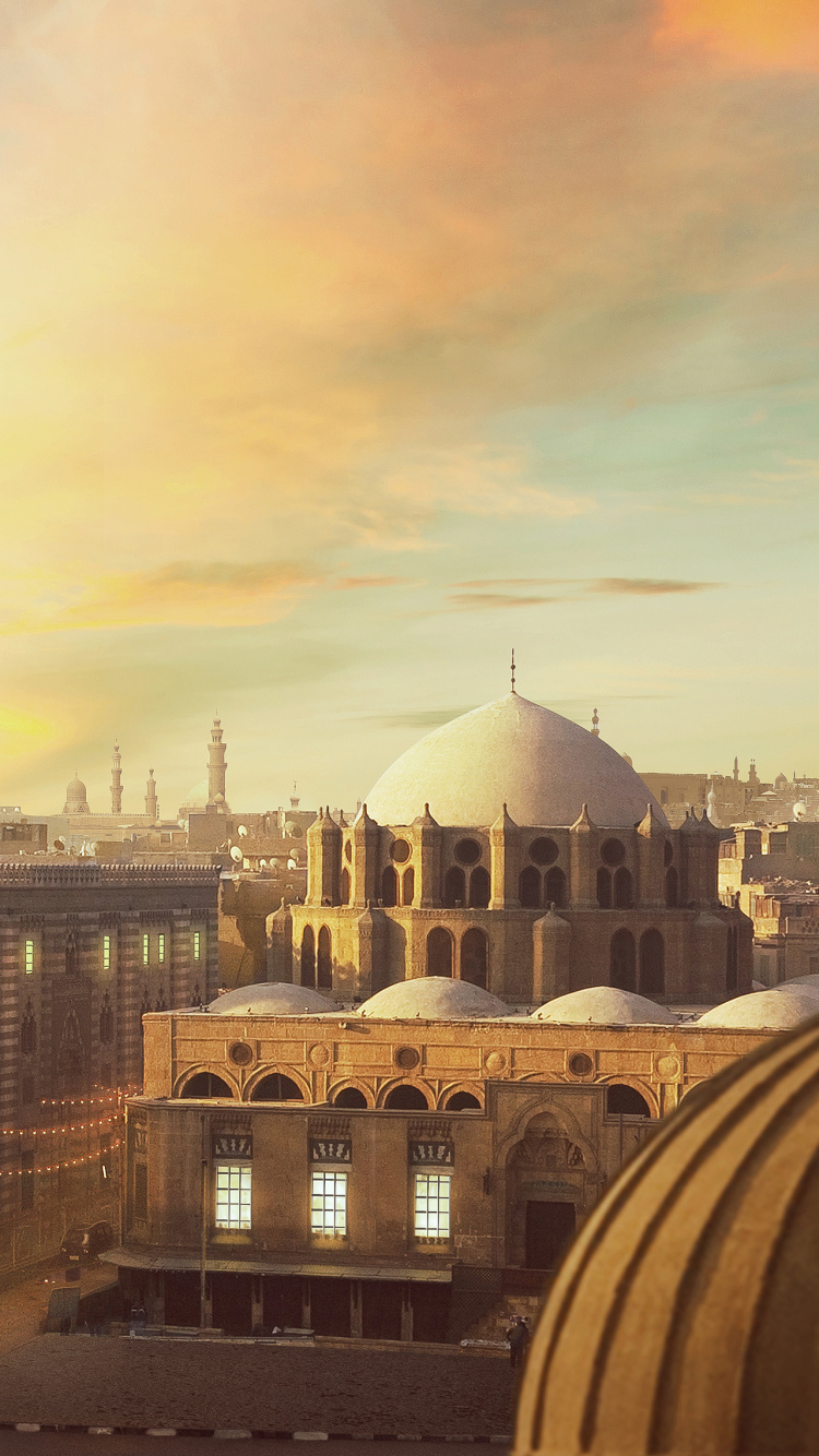Обои ориентир, город, мечеть, здание, небо в разрешении 750x1334