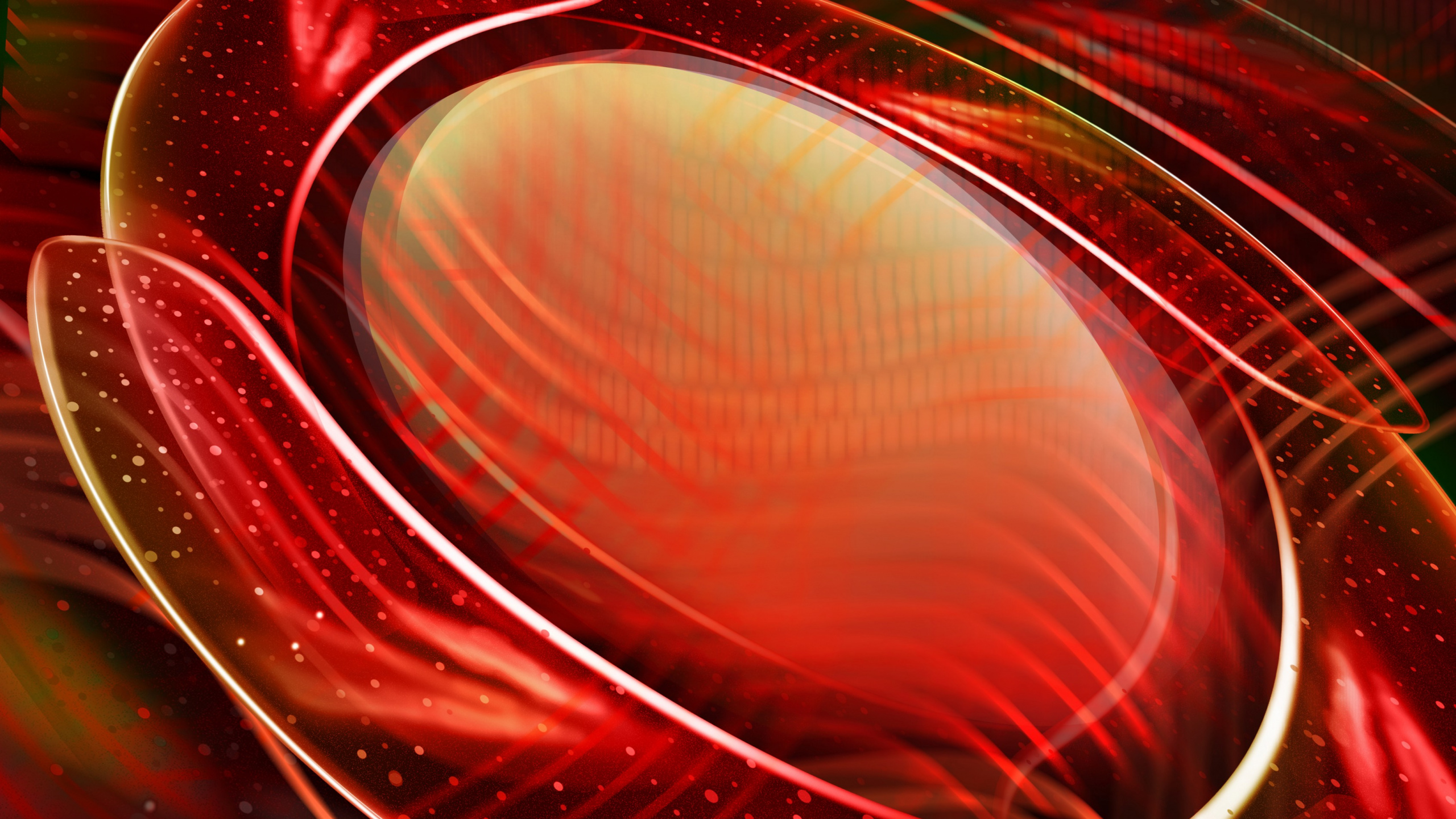 Обои фрактальное искусство, красный цвет, свет, круг, графика в разрешении 2560x1440
