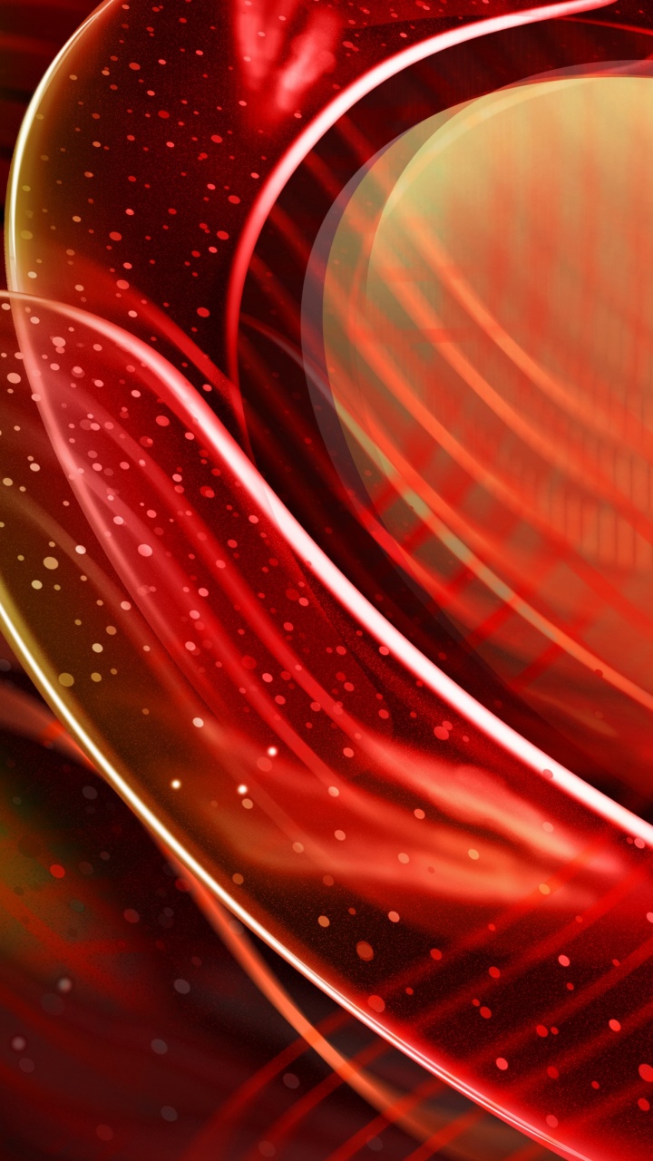 Обои фрактальное искусство, красный цвет, свет, круг, графика в разрешении 720x1280