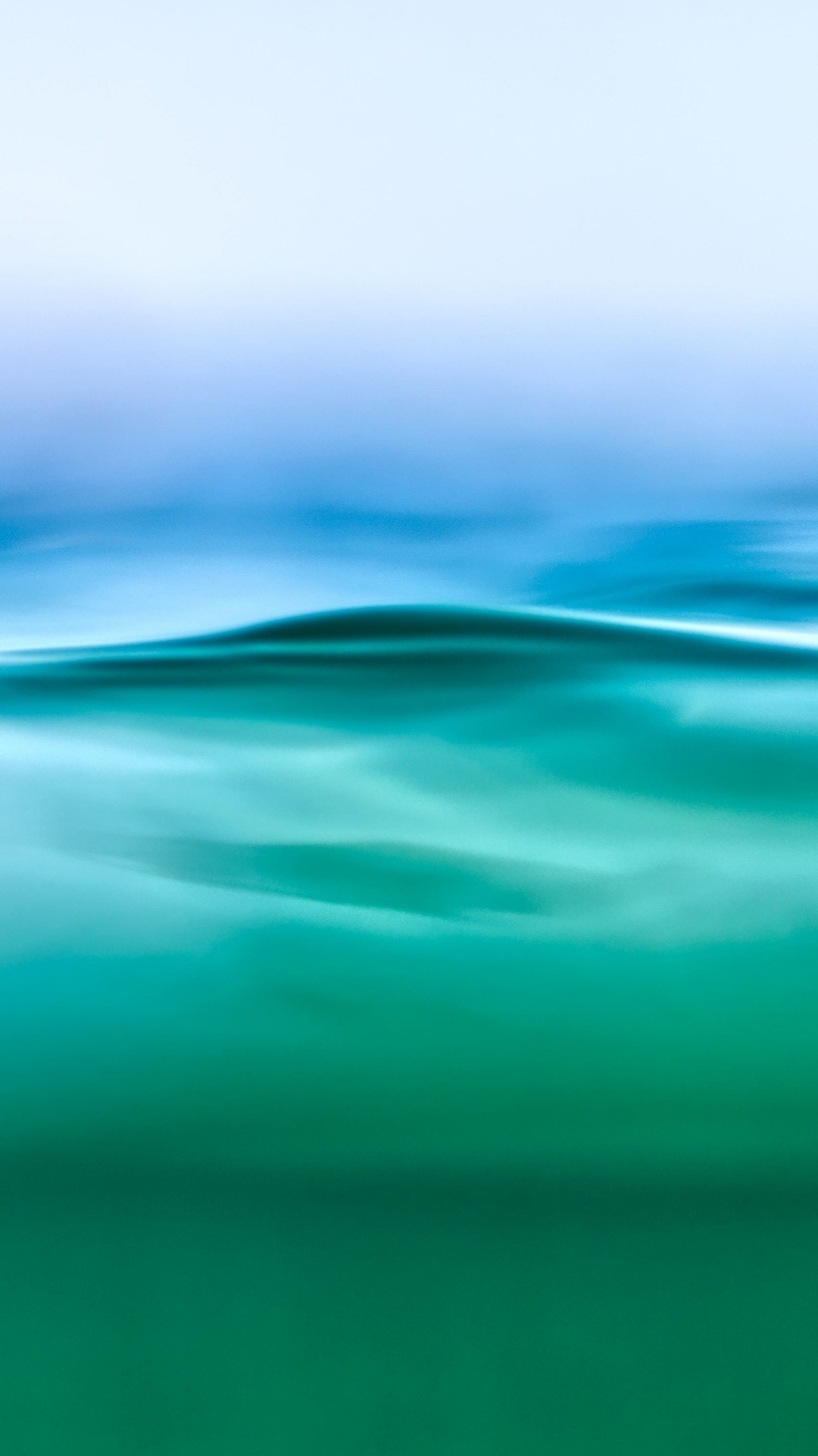 Обои горизонт, жидкий, лазурный, синий, вода в разрешении 1080x1920