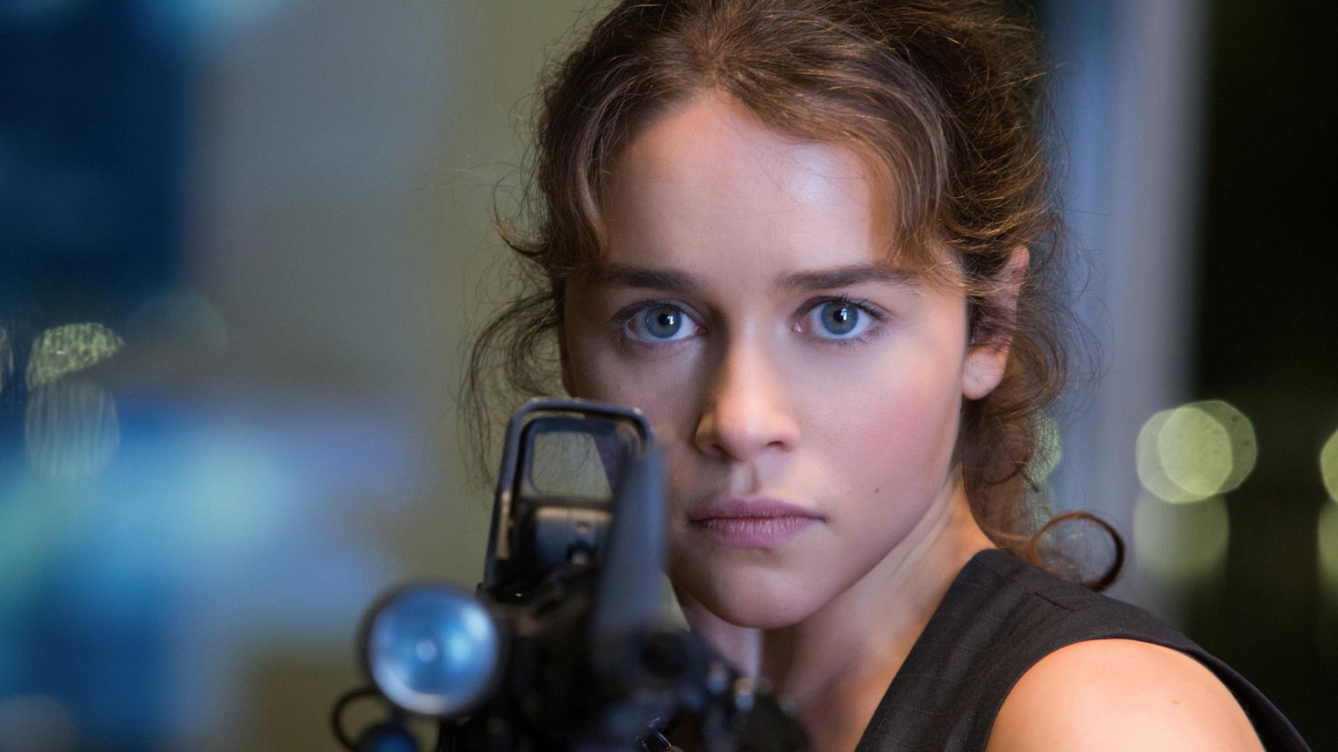 Обои Эмилия Кларк, Терминатор генезис, Сара Коннор, дейенерис таргариен, Терминатор в разрешении 1920x1080