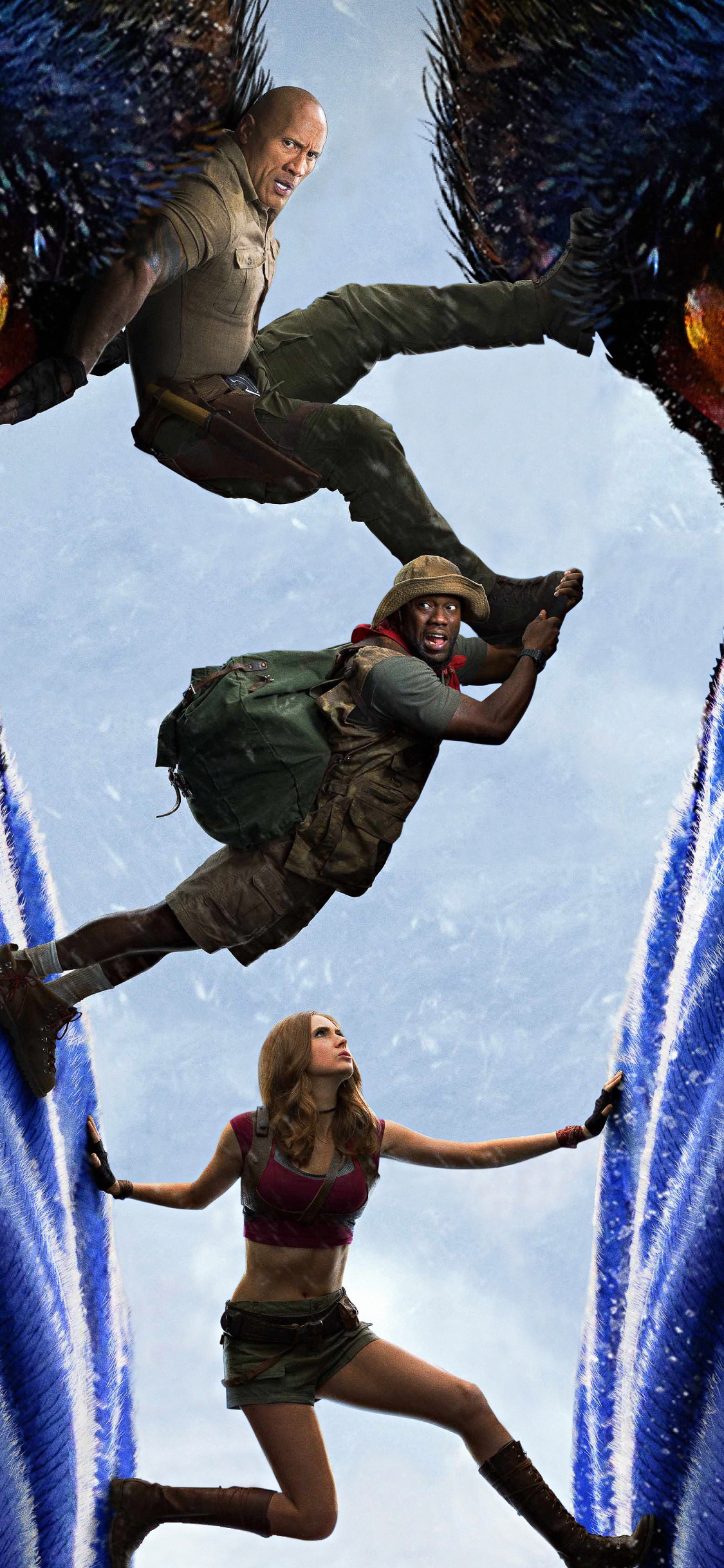Обои Дуэйн Джонсон, Джуманджи следующий уровень, мир, лазурный, человек в разрешении 1125x2436