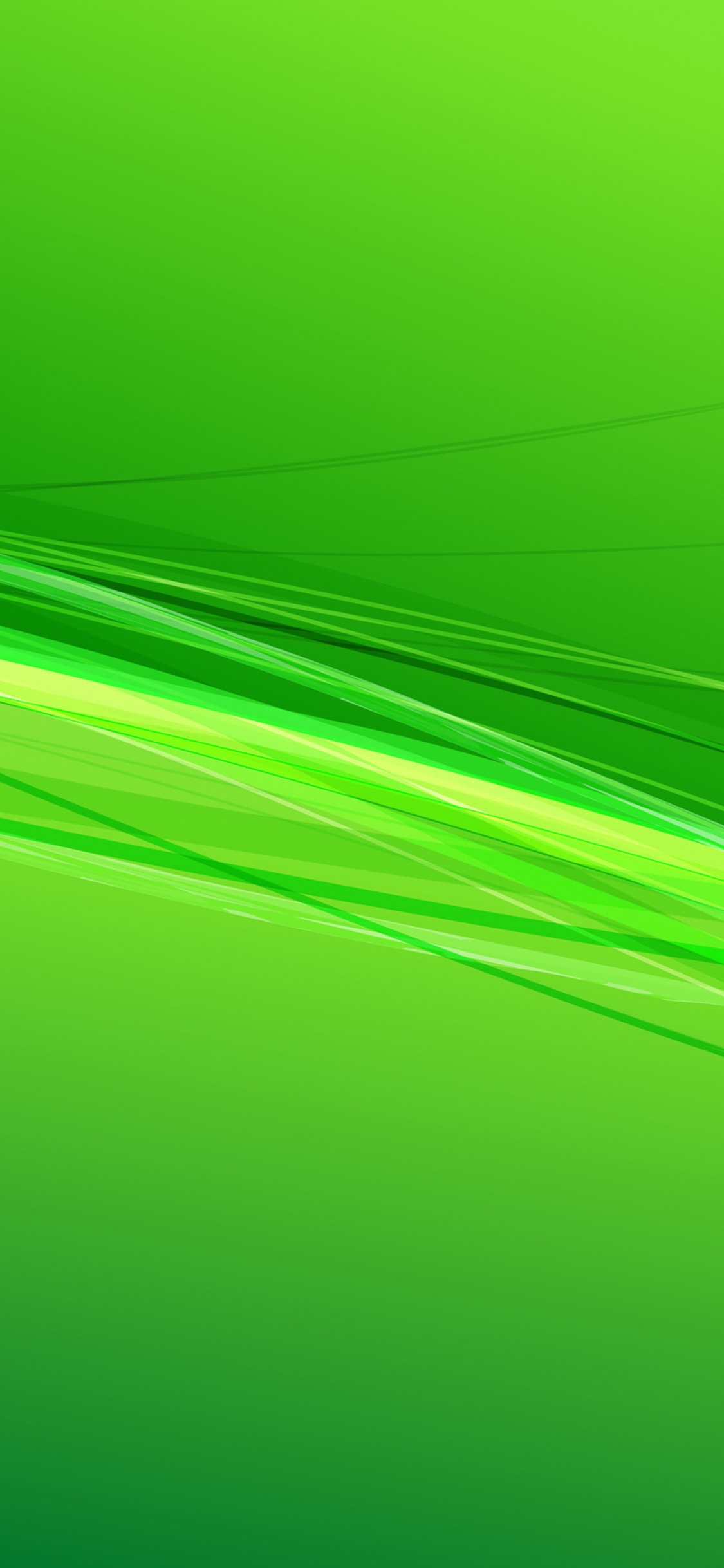 Обои зеленый, графика, желтый, линия, лист в разрешении 1125x2436