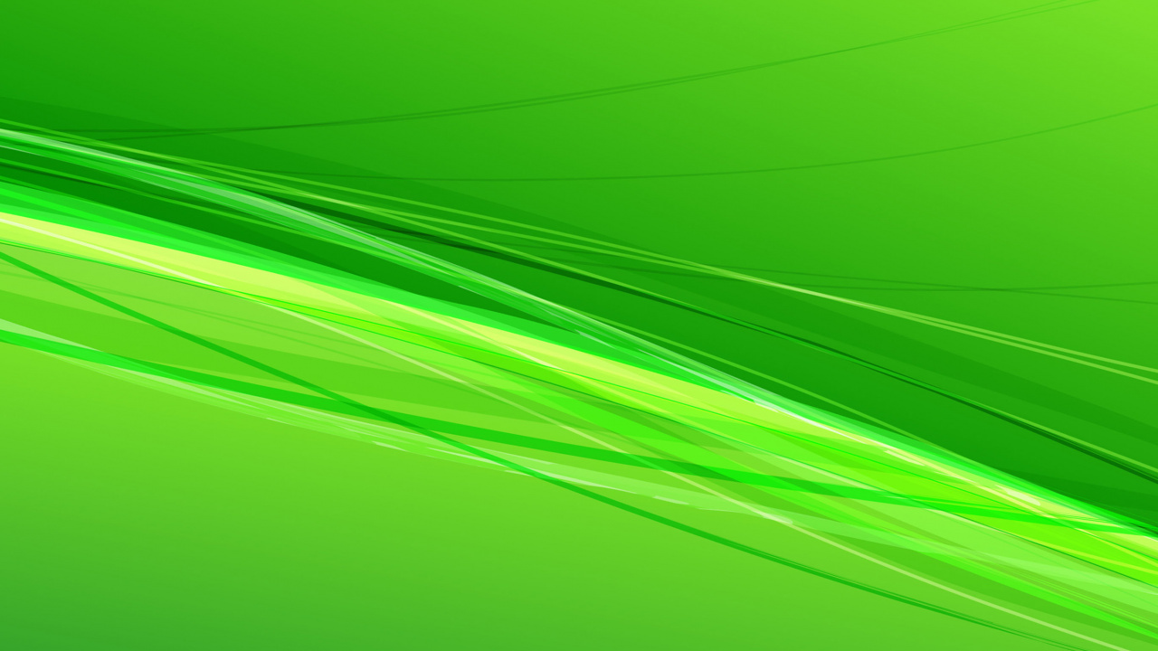 Обои зеленый, графика, желтый, линия, лист в разрешении 1280x720