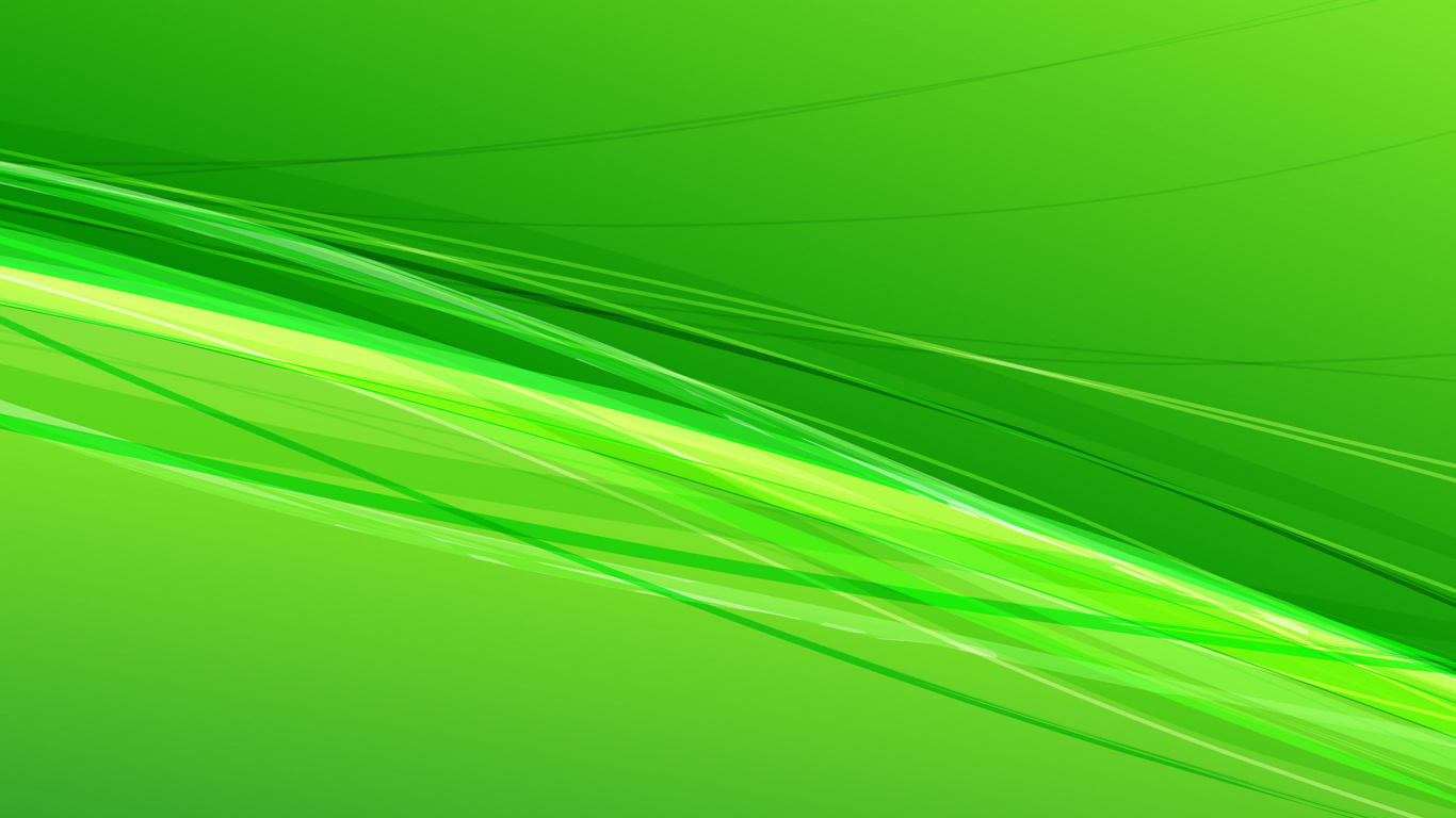 Обои зеленый, графика, желтый, линия, лист в разрешении 1366x768