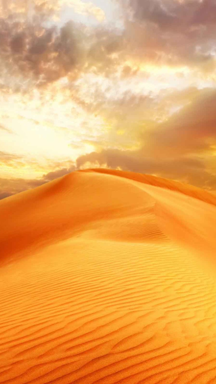 Обои Дюна, пустыня, песок, эолийские рельефы, эрг в разрешении 720x1280