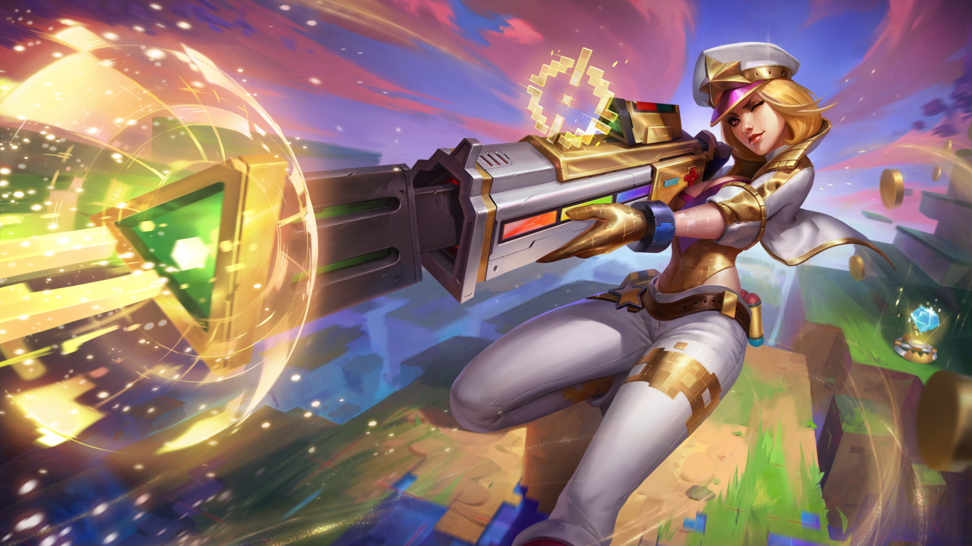 Обои Лига легенд, riot games, компьютерная игра, космос, иллюстрация в разрешении 1366x768