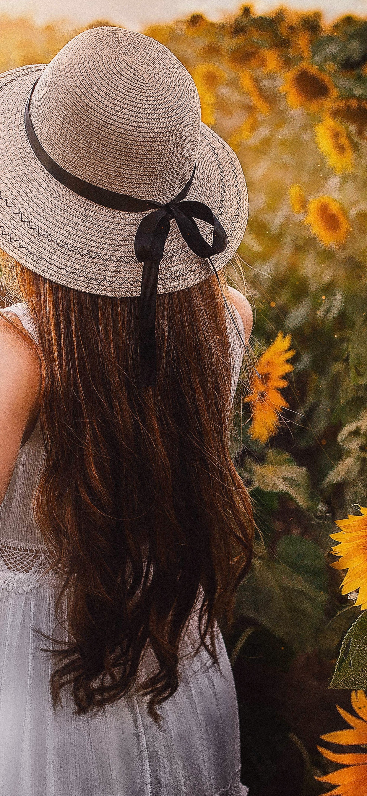 Обои цветок, растение, прическа, мимика, Люди в природе в разрешении 1242x2688