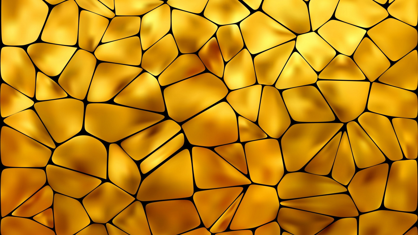 Обои золото, желтый, Апельсин, узор, дизайн в разрешении 1366x768