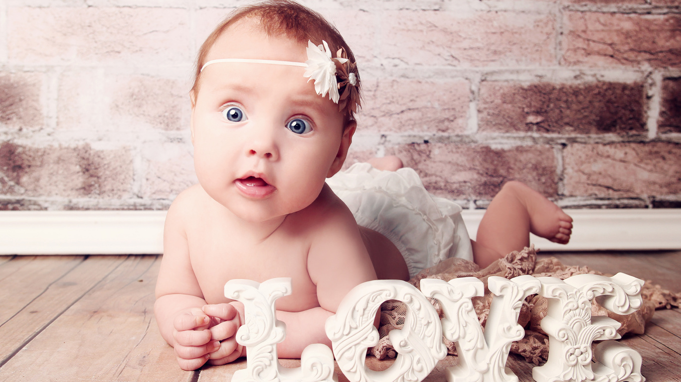 Обои младенец, ребенок, лицо, кожа, голова в разрешении 1366x768