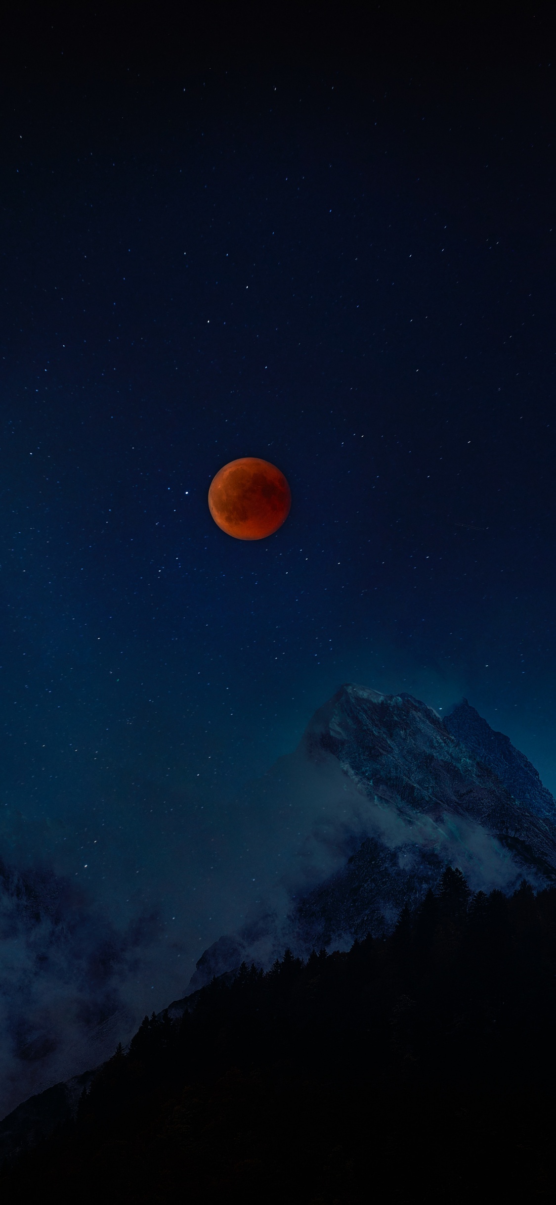 Обои луна, природа, небесное явление, астрономический объект, свет в разрешении 1125x2436