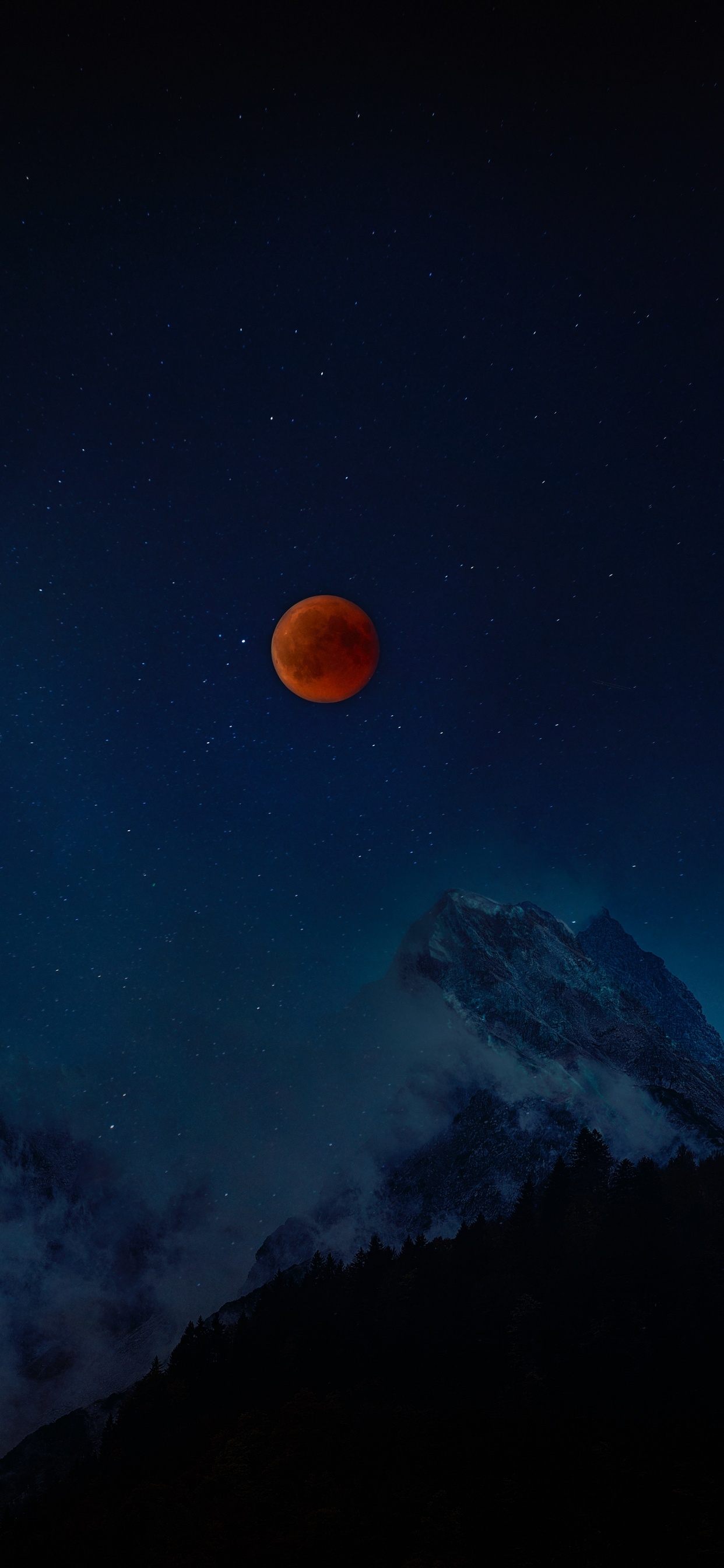 Обои луна, природа, небесное явление, астрономический объект, свет в разрешении 1242x2688