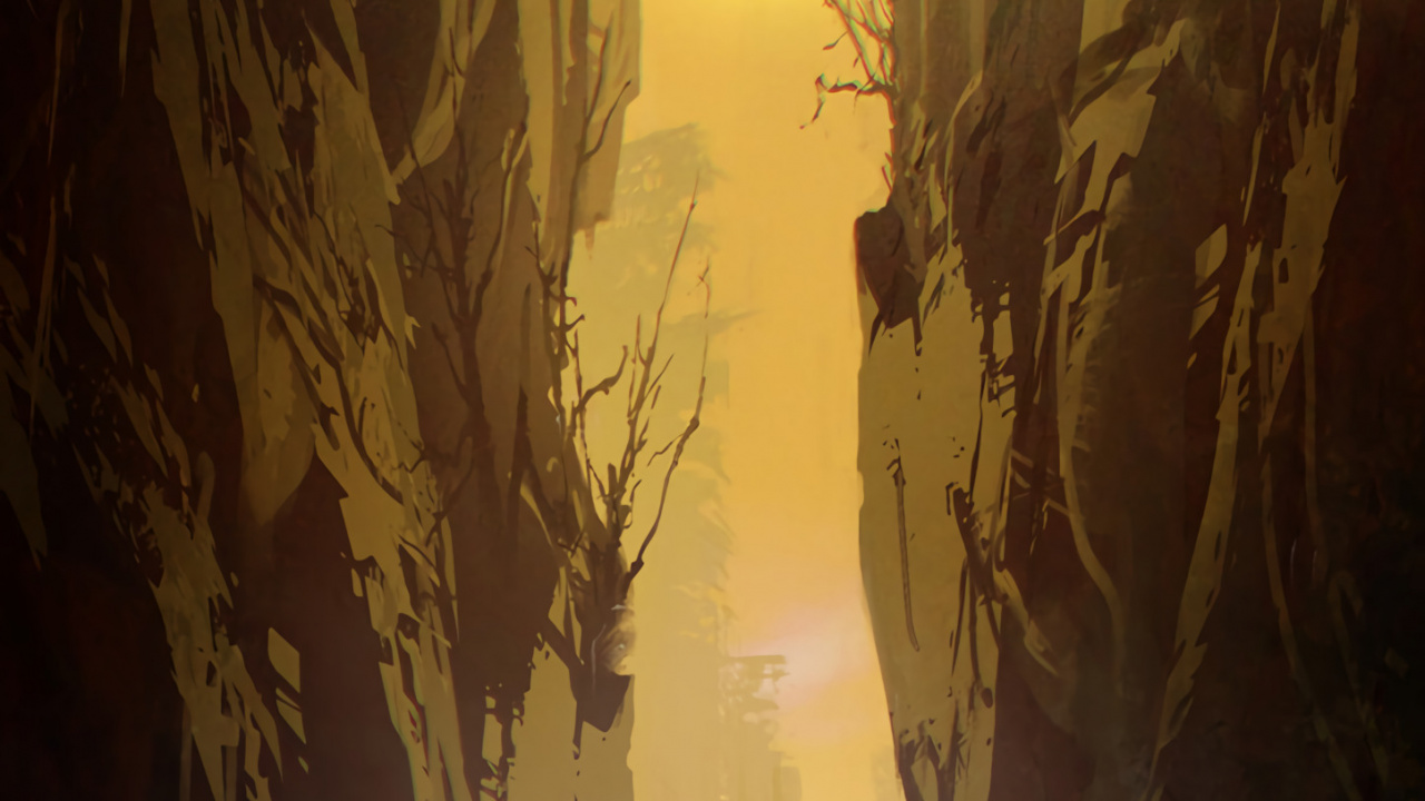 Обои темнота, атмосфера, мир, свет, растение в разрешении 1280x720