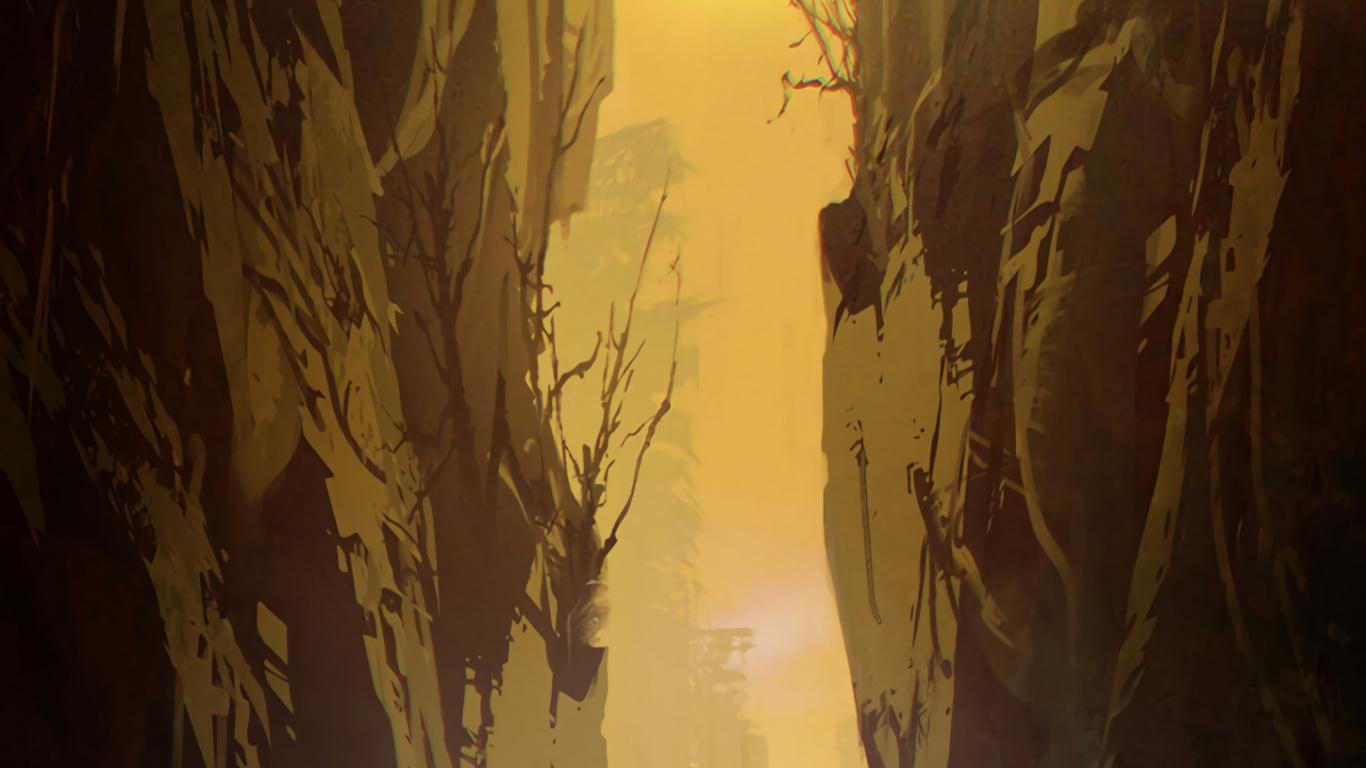 Обои темнота, атмосфера, мир, свет, растение в разрешении 1366x768