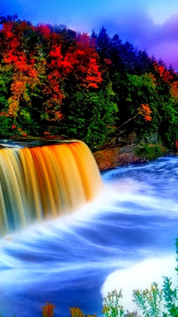 Обои водопад, природа, водоем, вода, гидроресурсы в разрешении 720x1280