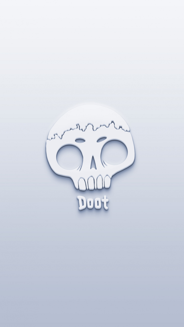 Обои кость, лого, череп, серебро, графика в разрешении 750x1334