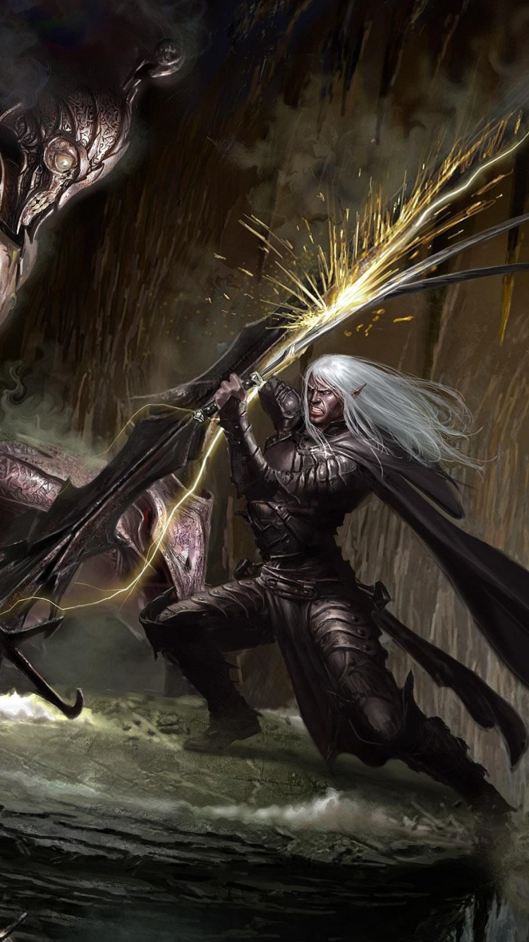 Обои демон, мифология, дракон, темнота, мифическое существо в разрешении 750x1334