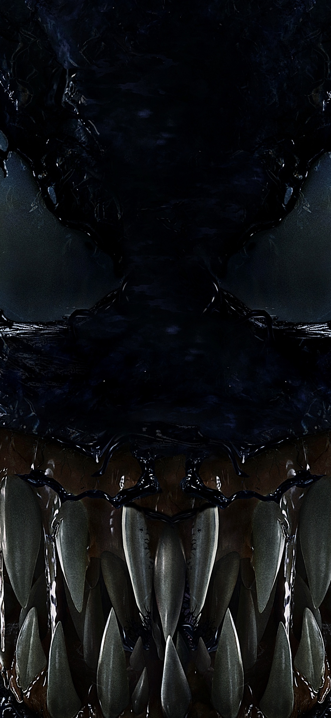 Обои человек-паук, демон, фикция, темнота, Цифровой композитинг в разрешении 1125x2436