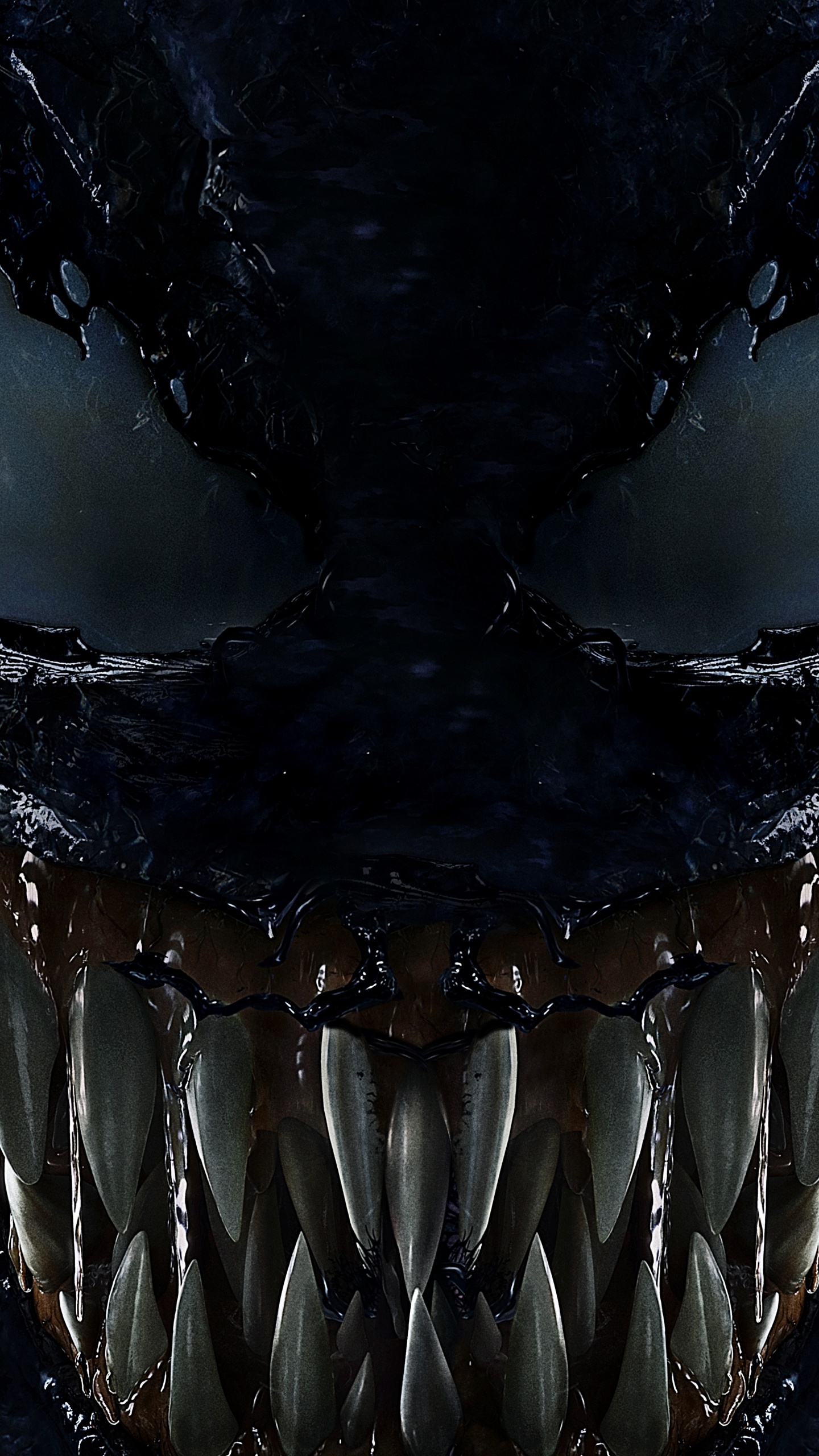 Обои человек-паук, демон, фикция, темнота, Цифровой композитинг в разрешении 1440x2560