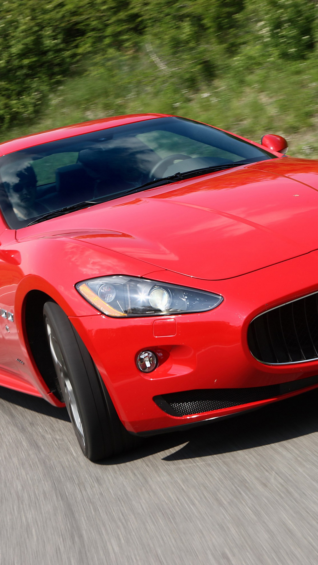 Обои Мазерати, авто, maserati granturismo, суперкар, красный цвет в разрешении 1080x1920