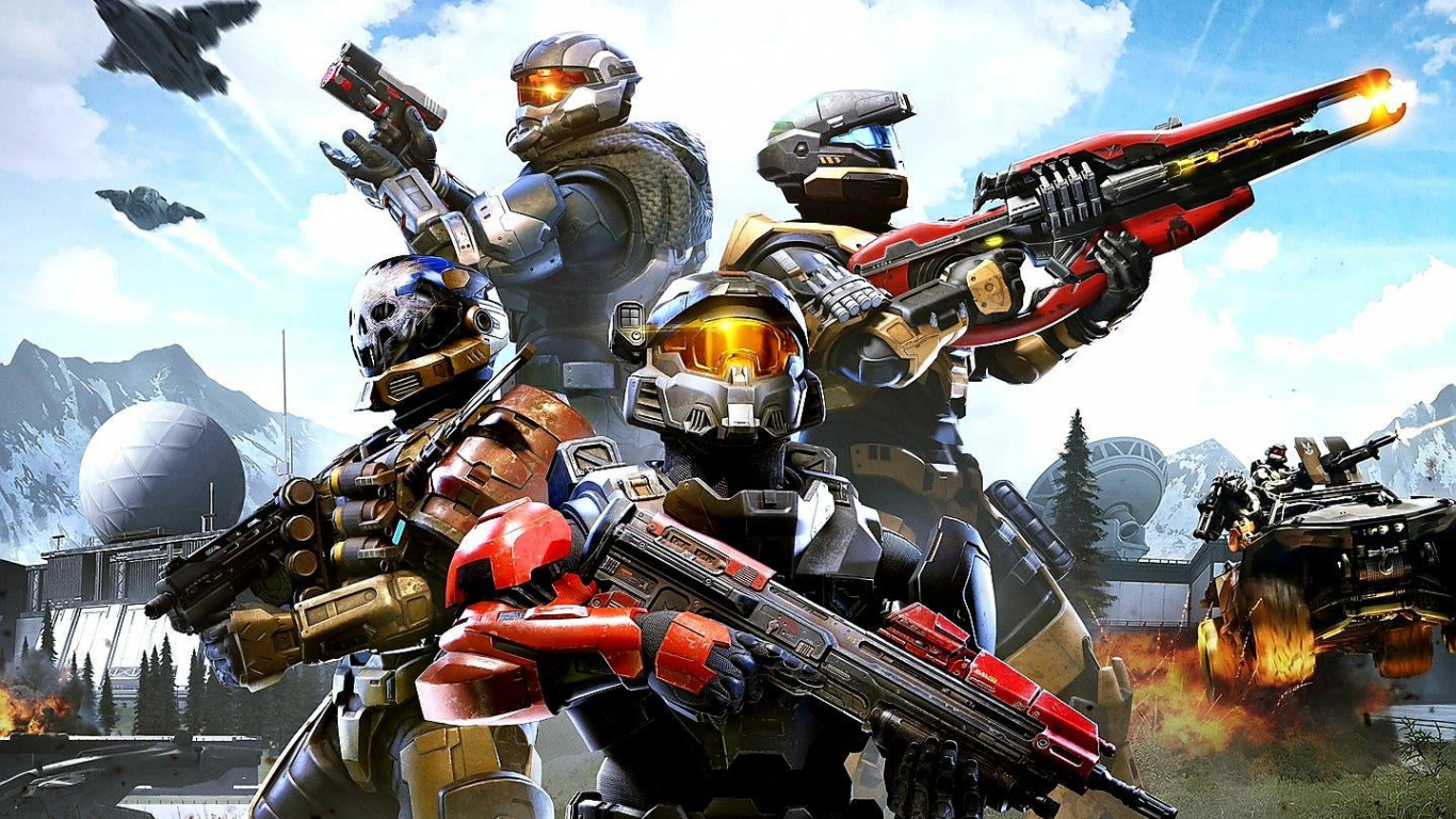 Обои Гало Бесконечно, halo 4, halo 3, мастер чиф, многопользовательская видео игра в разрешении 1366x768