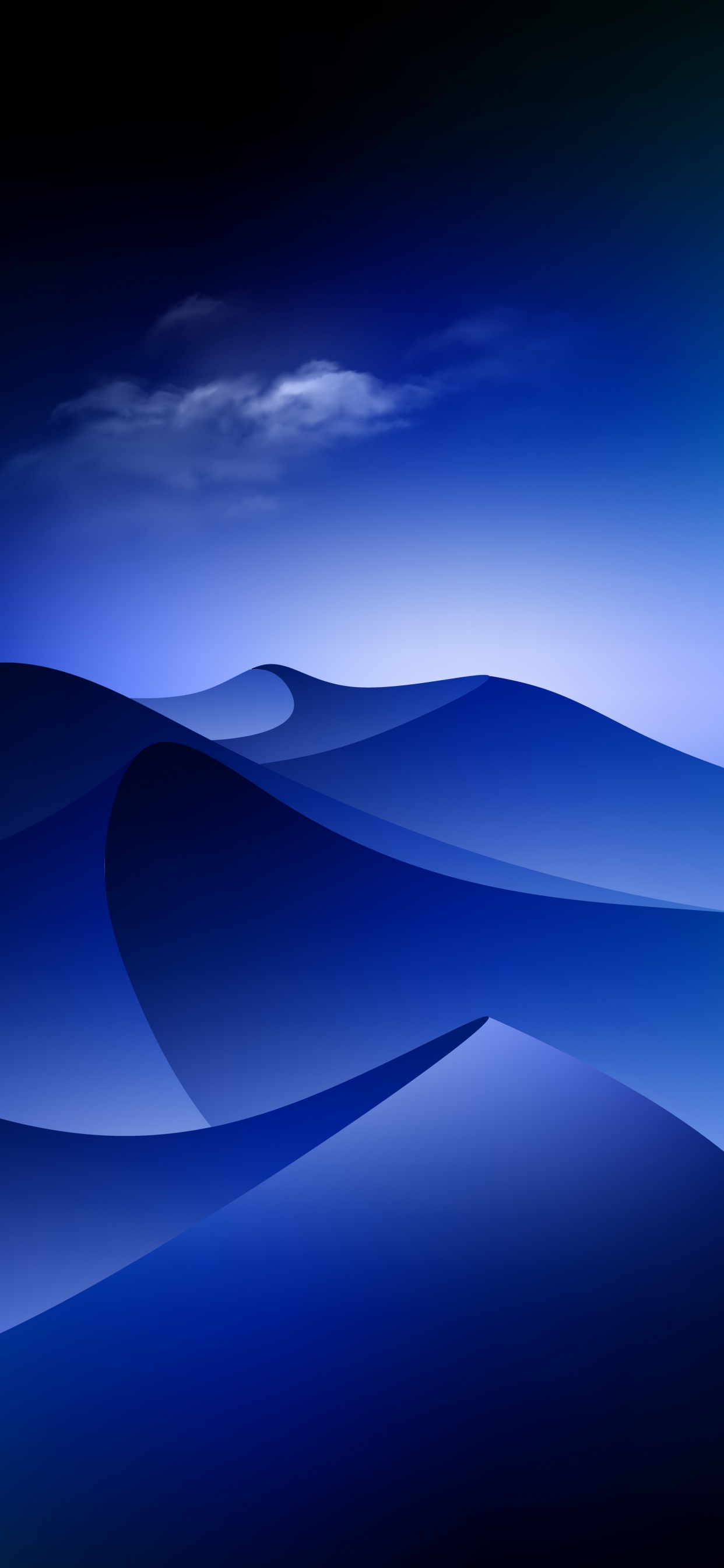 Обои атмосфера, склон, облако, природный ландшафт, горизонт в разрешении 1242x2688