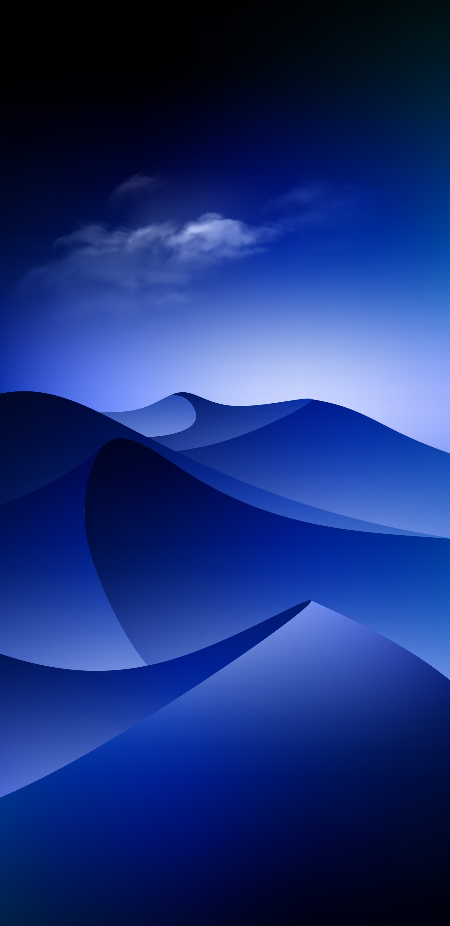 Обои атмосфера, склон, облако, природный ландшафт, горизонт в разрешении 1440x2960