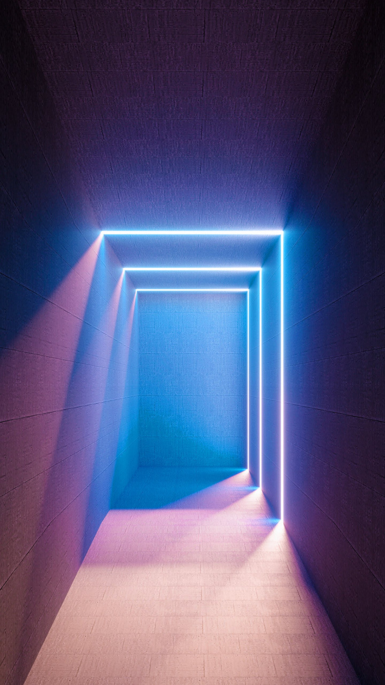 Обои LG, LG G8 ThinQ, ios, смартфон, Свет-в-темный цвет схема в разрешении 750x1334