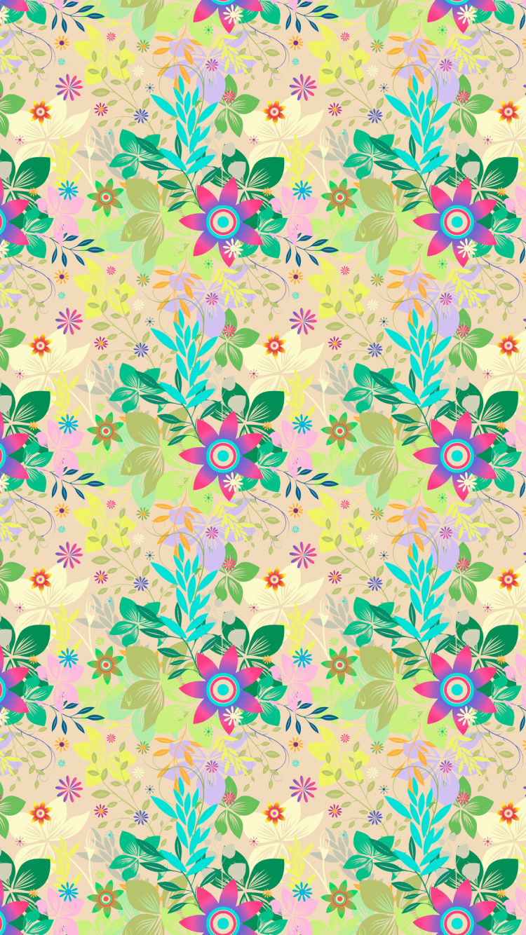 Обои узор, графика, зеленый, дизайн, лист в разрешении 750x1334