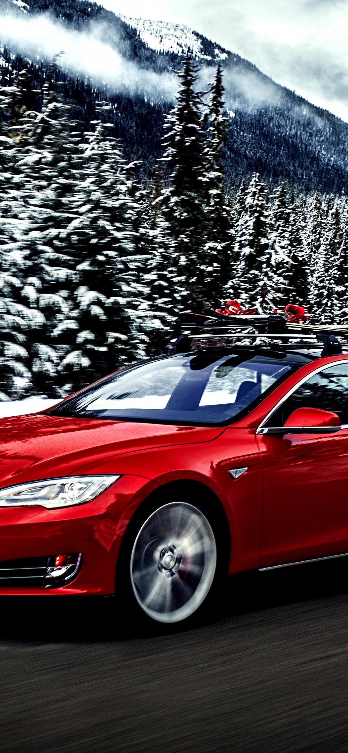 Обои спорткар, авто, Тесла модель Х, автомобиль, 2016 S модели Tesla P90D в разрешении 1125x2436