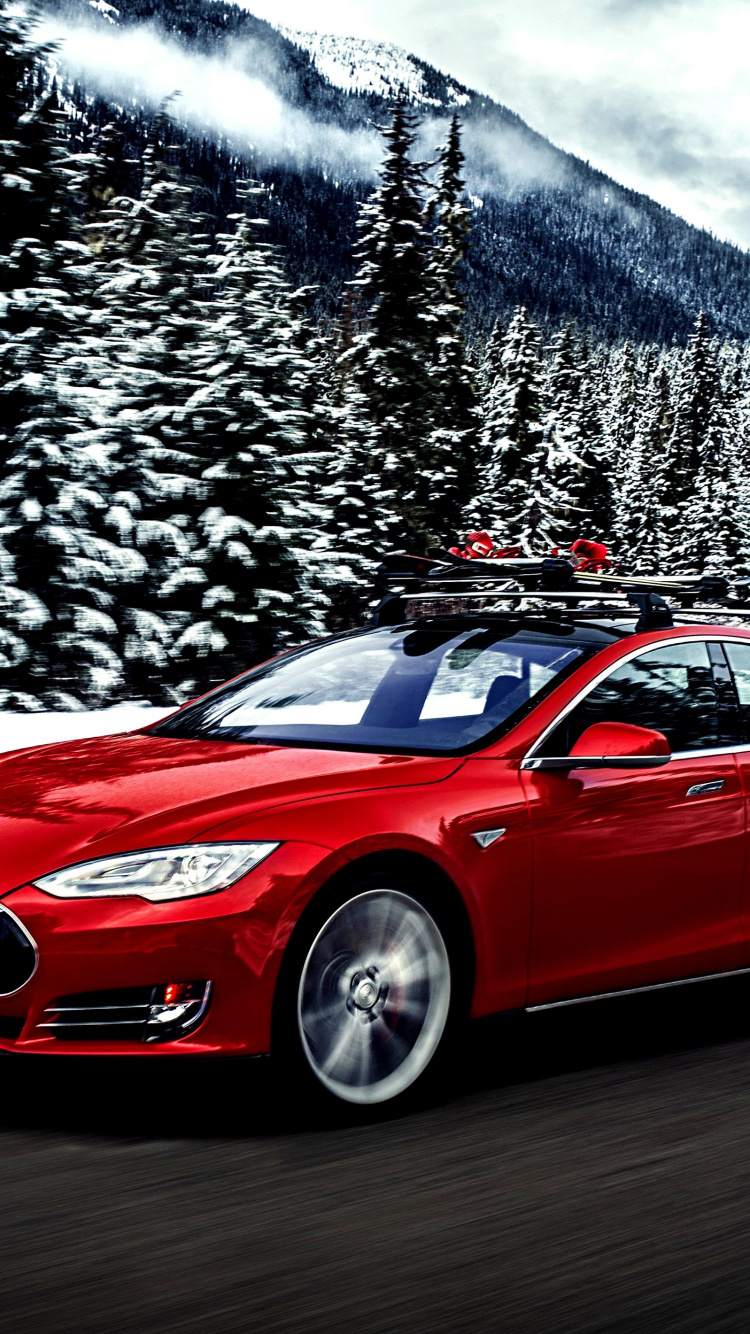 Обои спорткар, авто, Тесла модель Х, автомобиль, 2016 S модели Tesla P90D в разрешении 750x1334