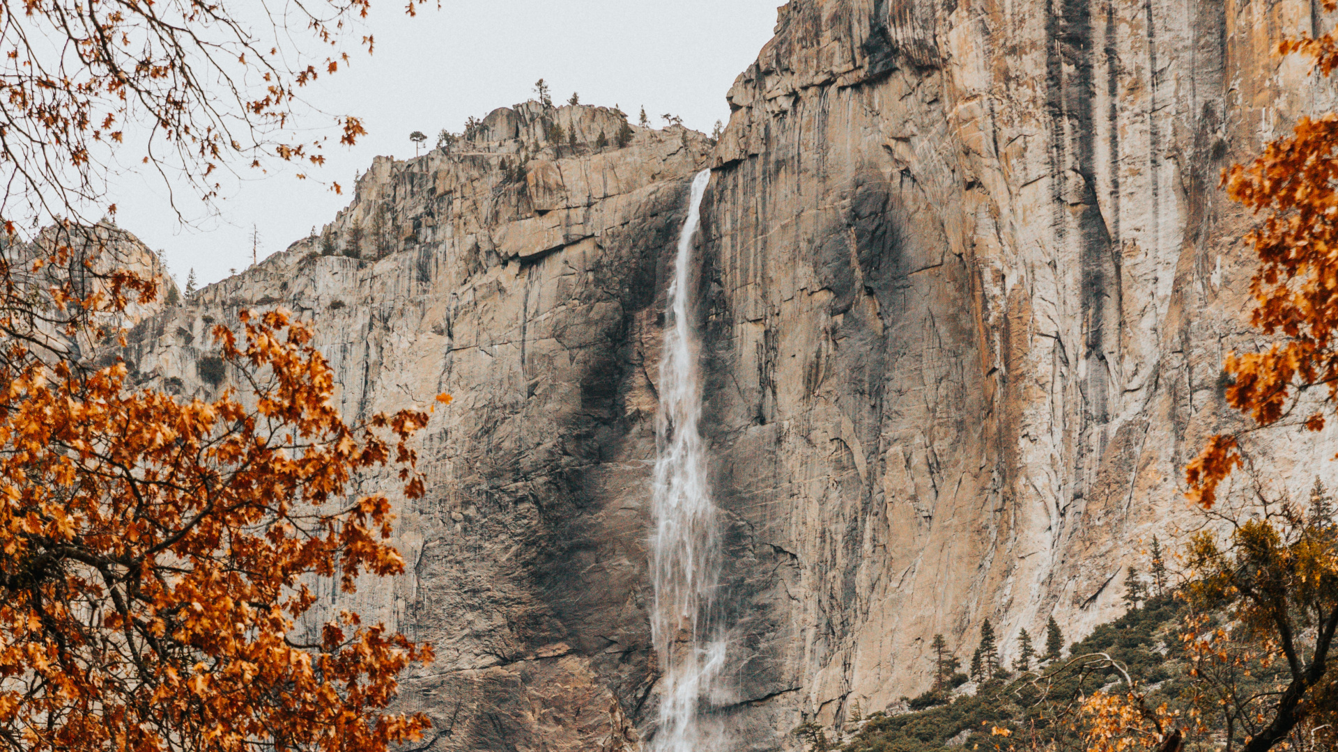 Обои водопад, обрыв, национальный парк, природа, природный ландшафт в разрешении 1920x1080