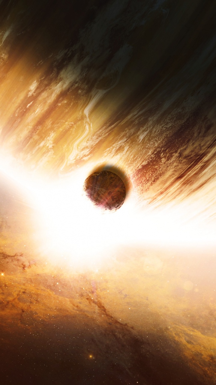 Обои астрономический объект, атмосфера, солнечный свет, космос, космическое пространство в разрешении 720x1280