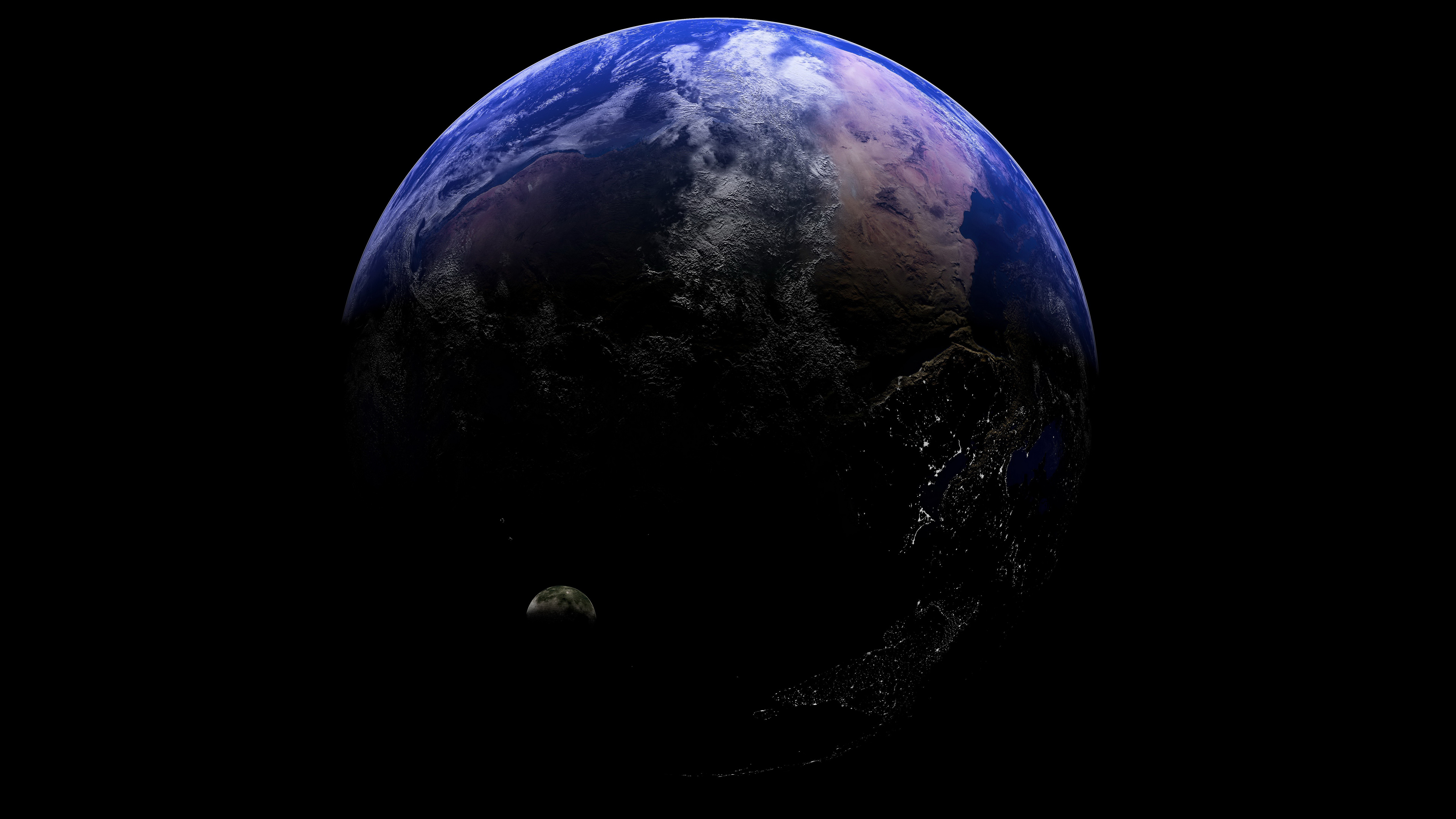 Обои астрономический объект, земля, экзопланета, планета, атмосфера в разрешении 3840x2160
