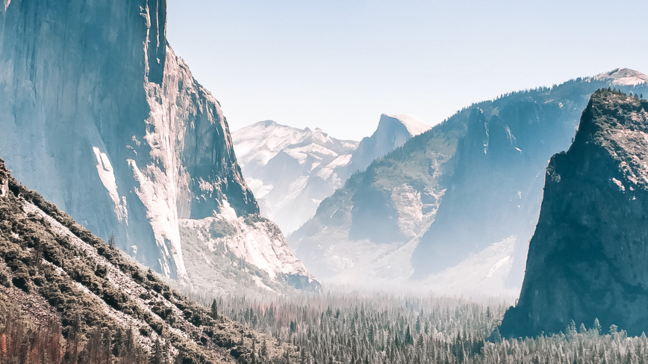 Обои йосемитский национальный парк, национальный парк, йосемити, природа, гора в разрешении 1280x720