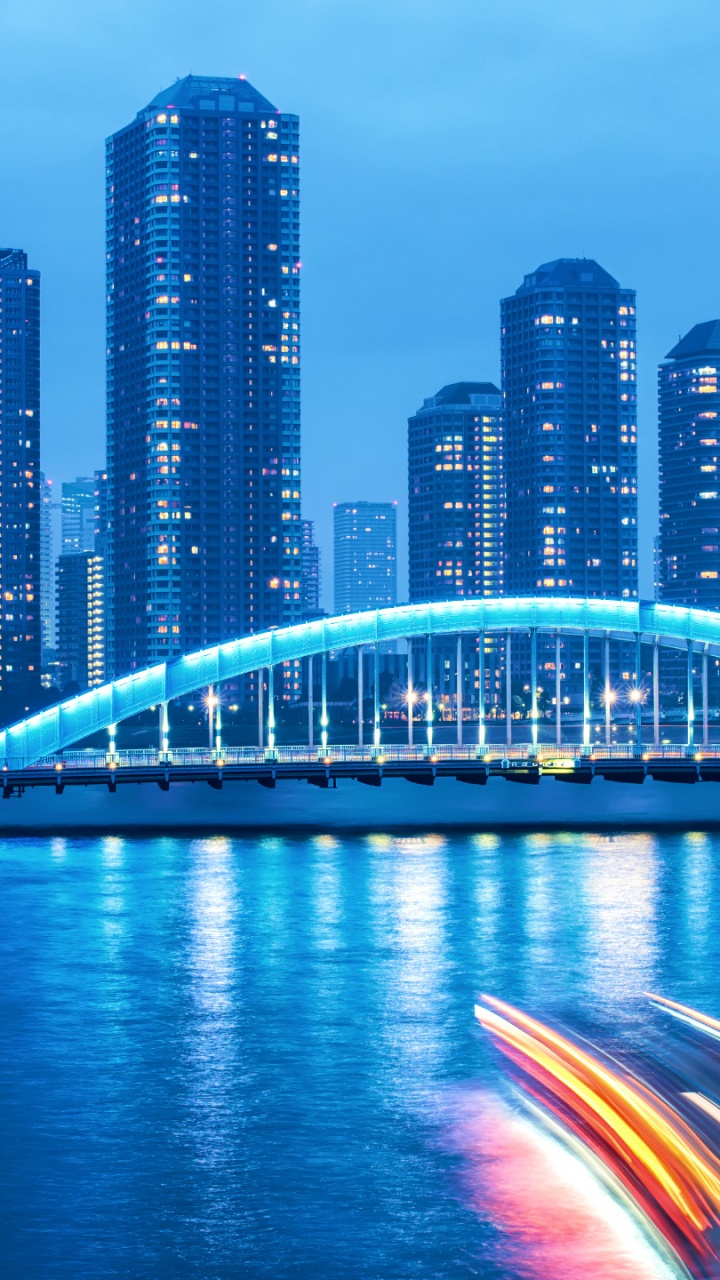 Обои Токио, городской пейзаж, город, линия горизонта, метрополия в разрешении 720x1280