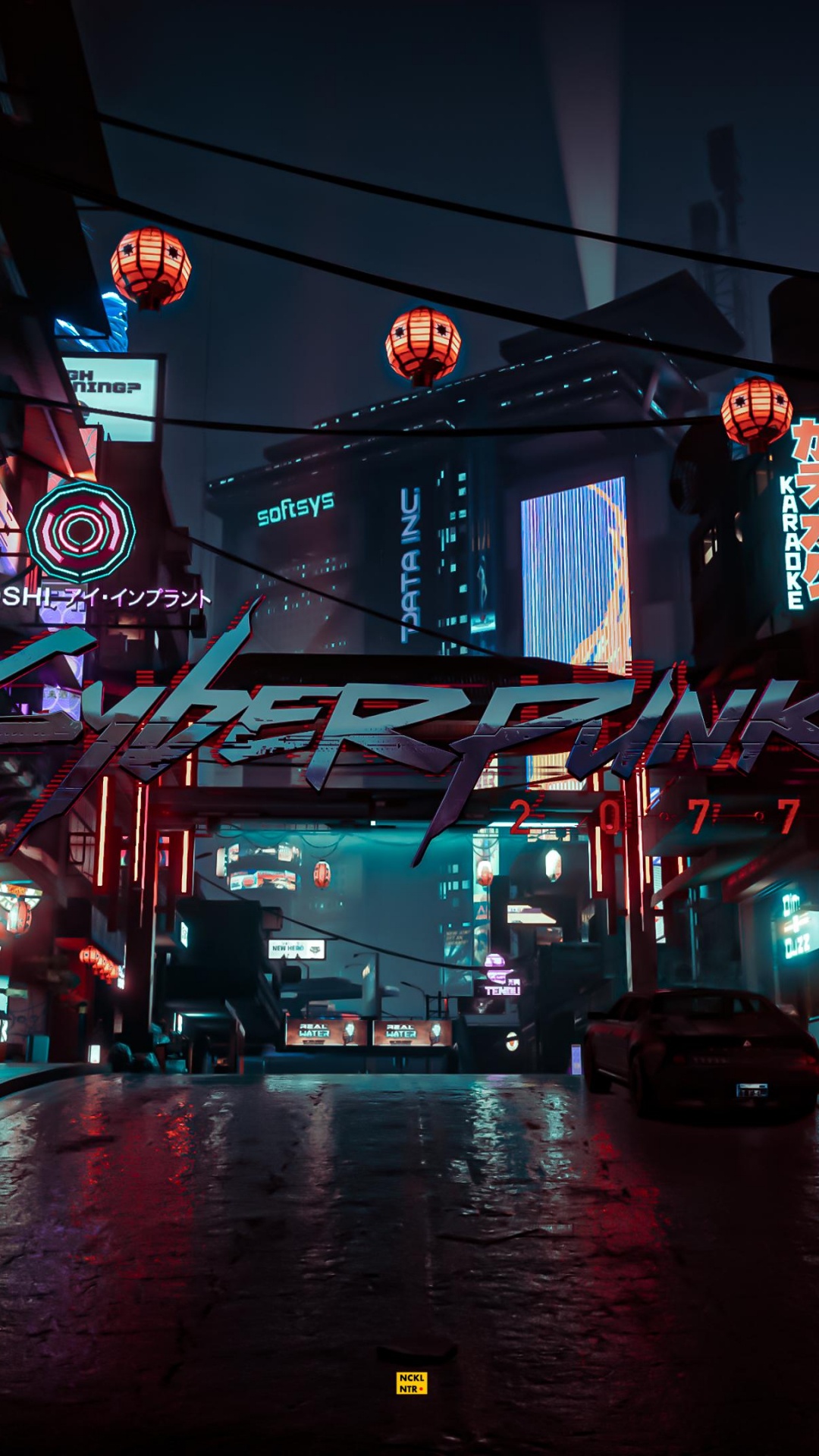 Обои здание, автомобильное освещение, электричество, развлечение, город в разрешении 1080x1920