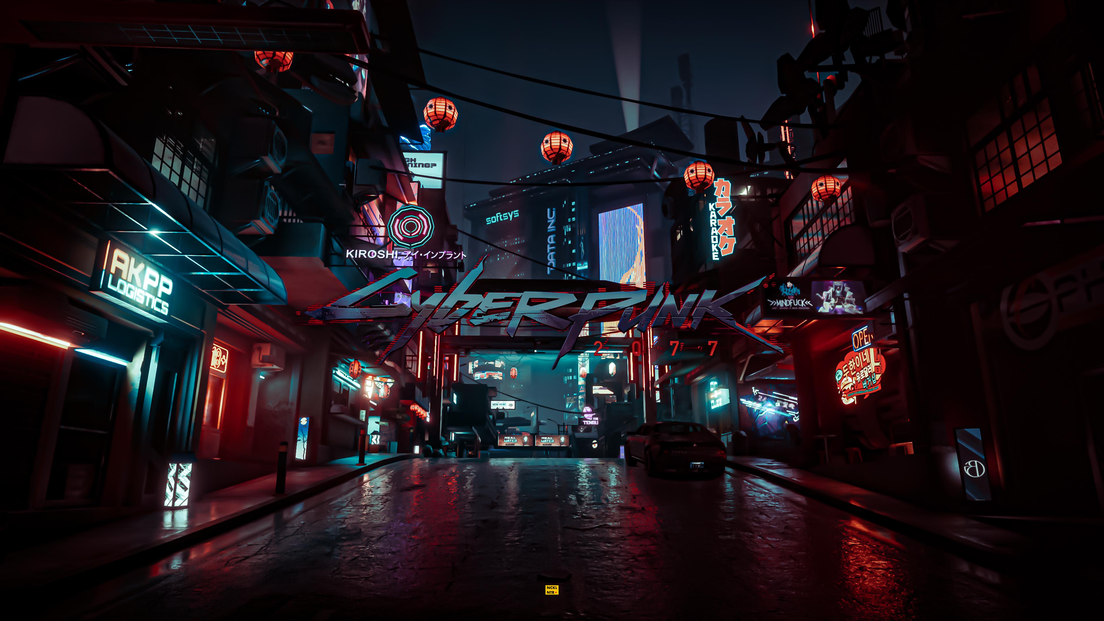 Обои здание, автомобильное освещение, электричество, развлечение, город в разрешении 3840x2160