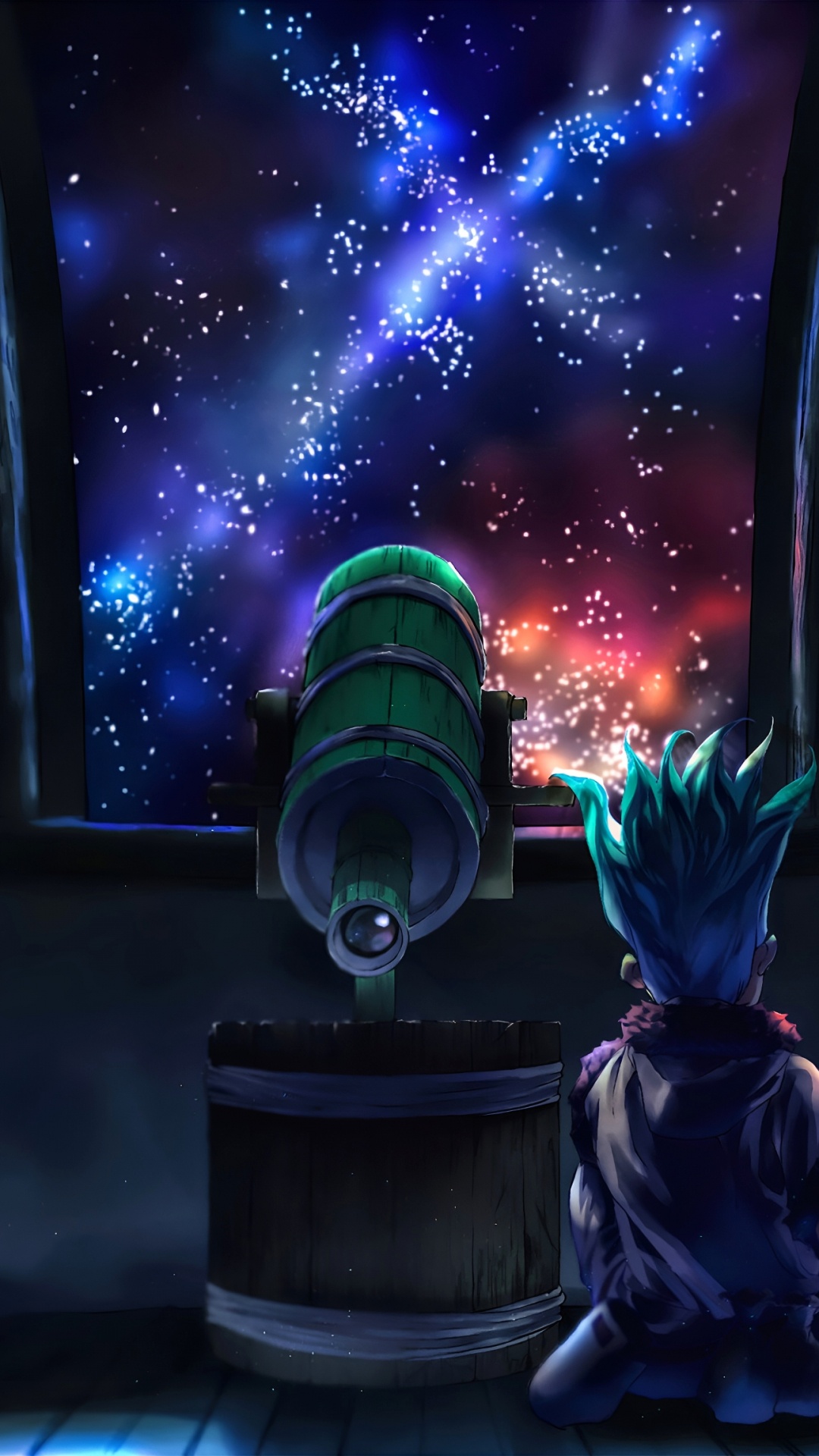 Обои свет, сэнку исигами, доктор камень, аниме, рукав в разрешении 1080x1920