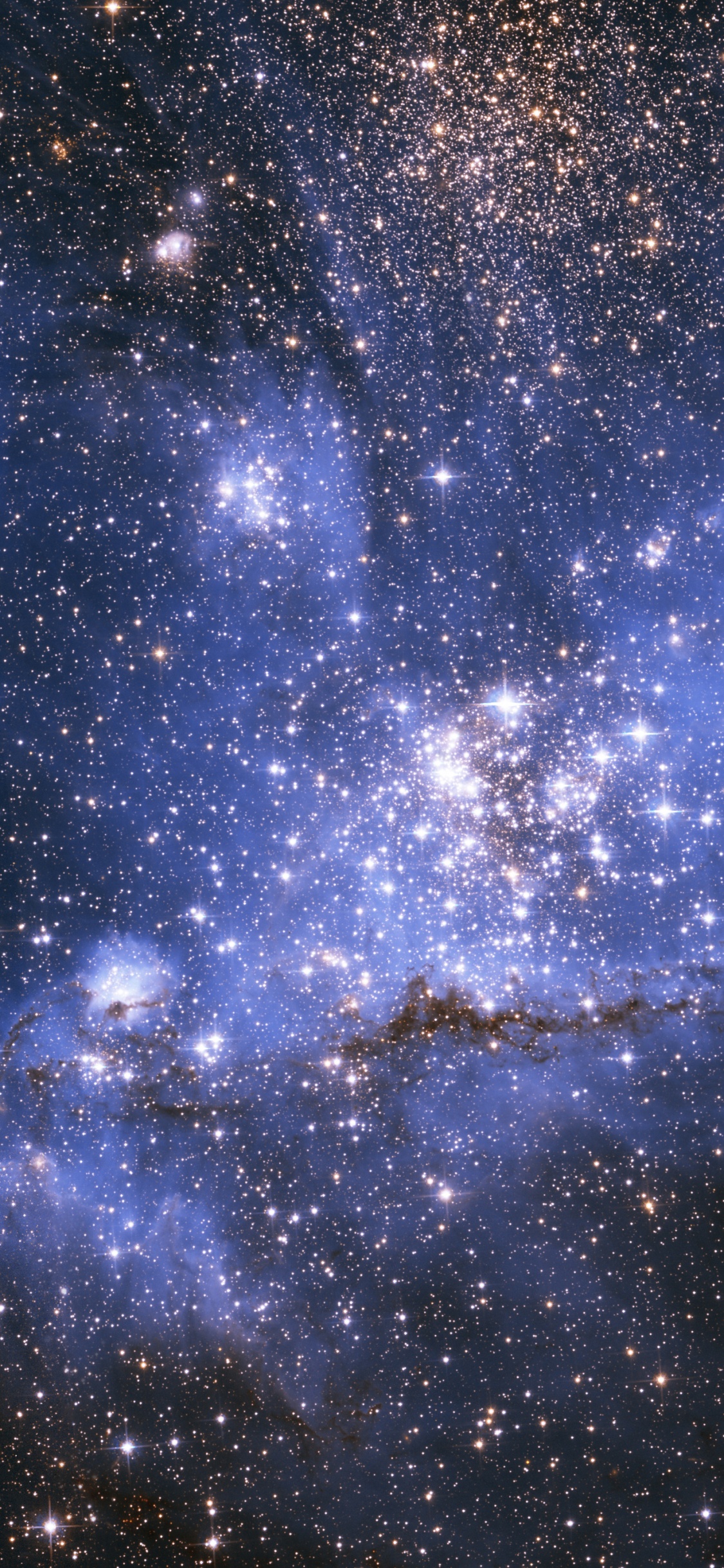 Обои туманность, звездообразование, космический телескоп Хаббл, звезда, Галактика в разрешении 1125x2436