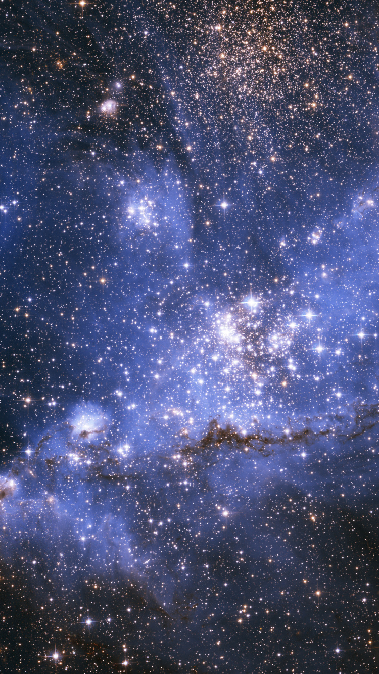 Обои туманность, звездообразование, космический телескоп Хаббл, звезда, Галактика в разрешении 750x1334