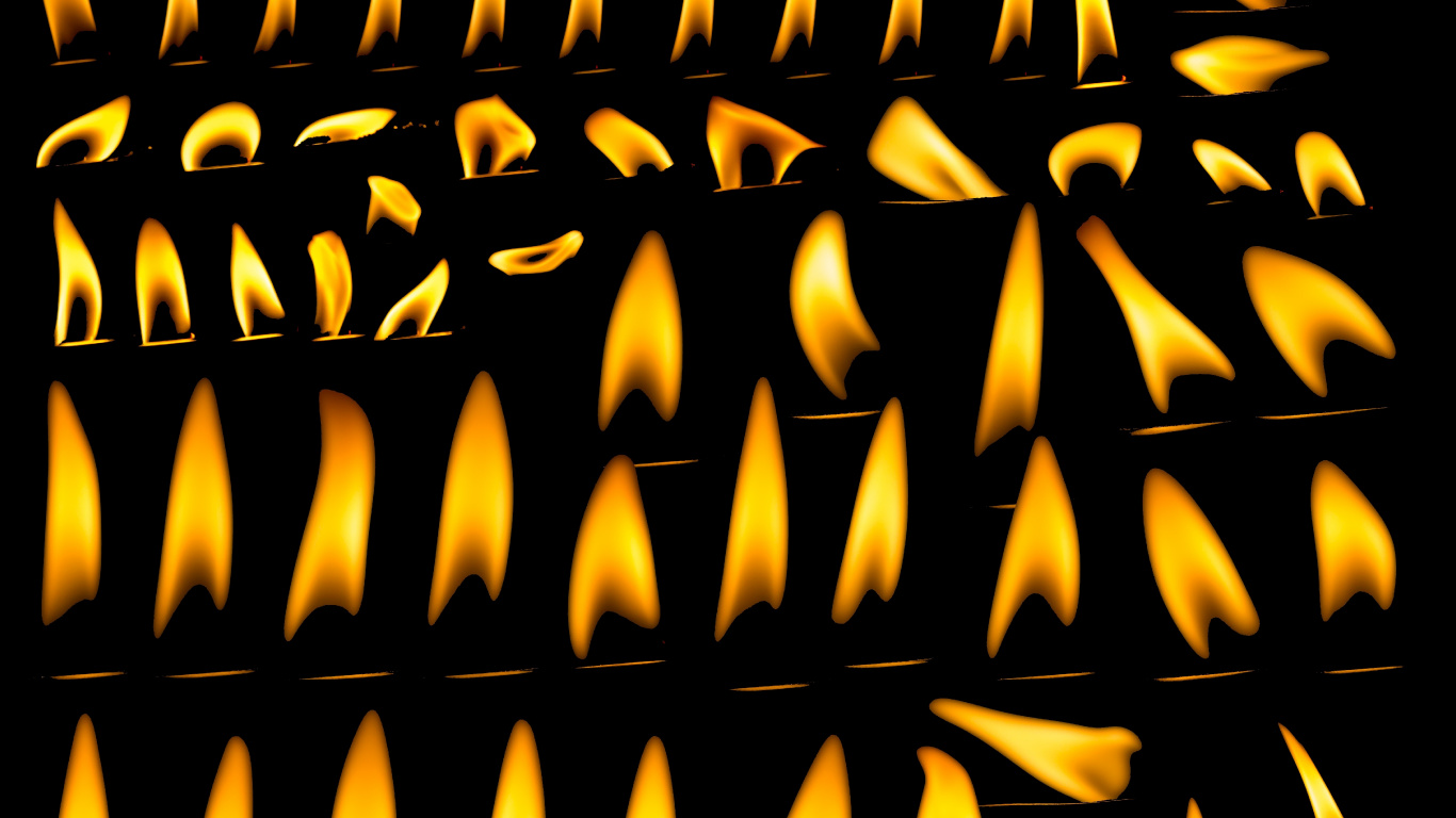Обои свеча, пламя, свет, текст, графика в разрешении 1366x768