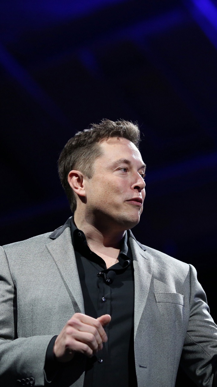 Обои Илон Маск, Tesla Model 3, SpaceX, Представление, музыкальный исполнитель в разрешении 720x1280