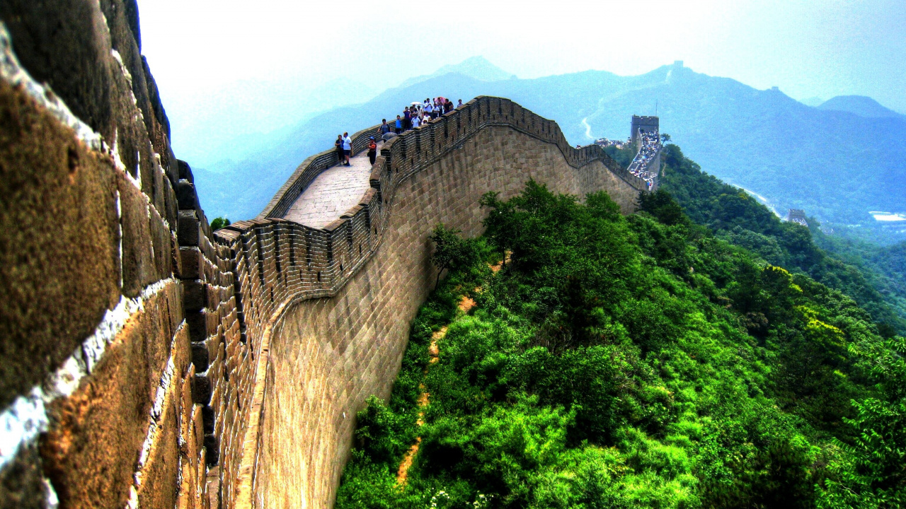 Обои великая Китайская стена, гора, ориентир, горная станция, туризм в разрешении 1280x720