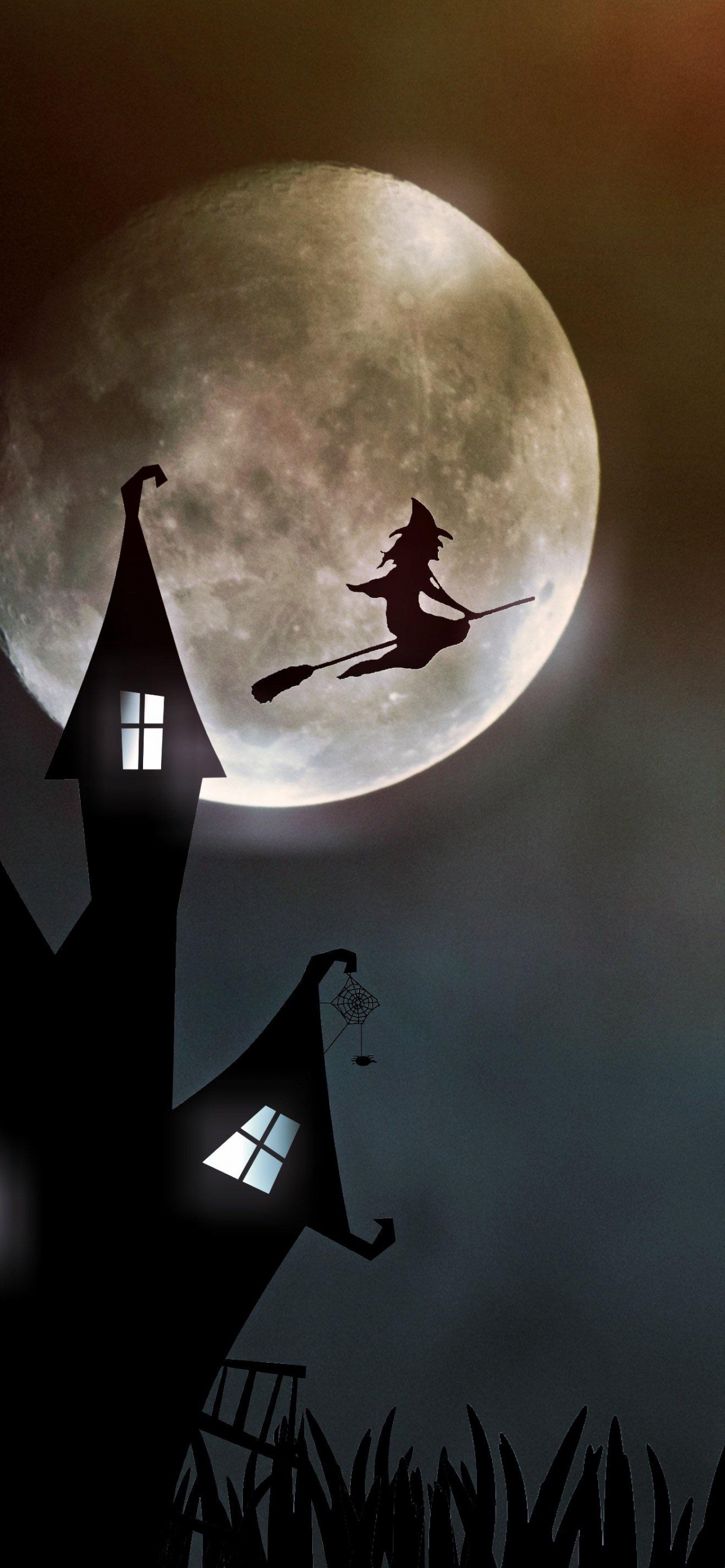 Обои ведьмы летают, колдовство, Салемские ведьмы, ведьма ездить, магия в разрешении 1242x2688