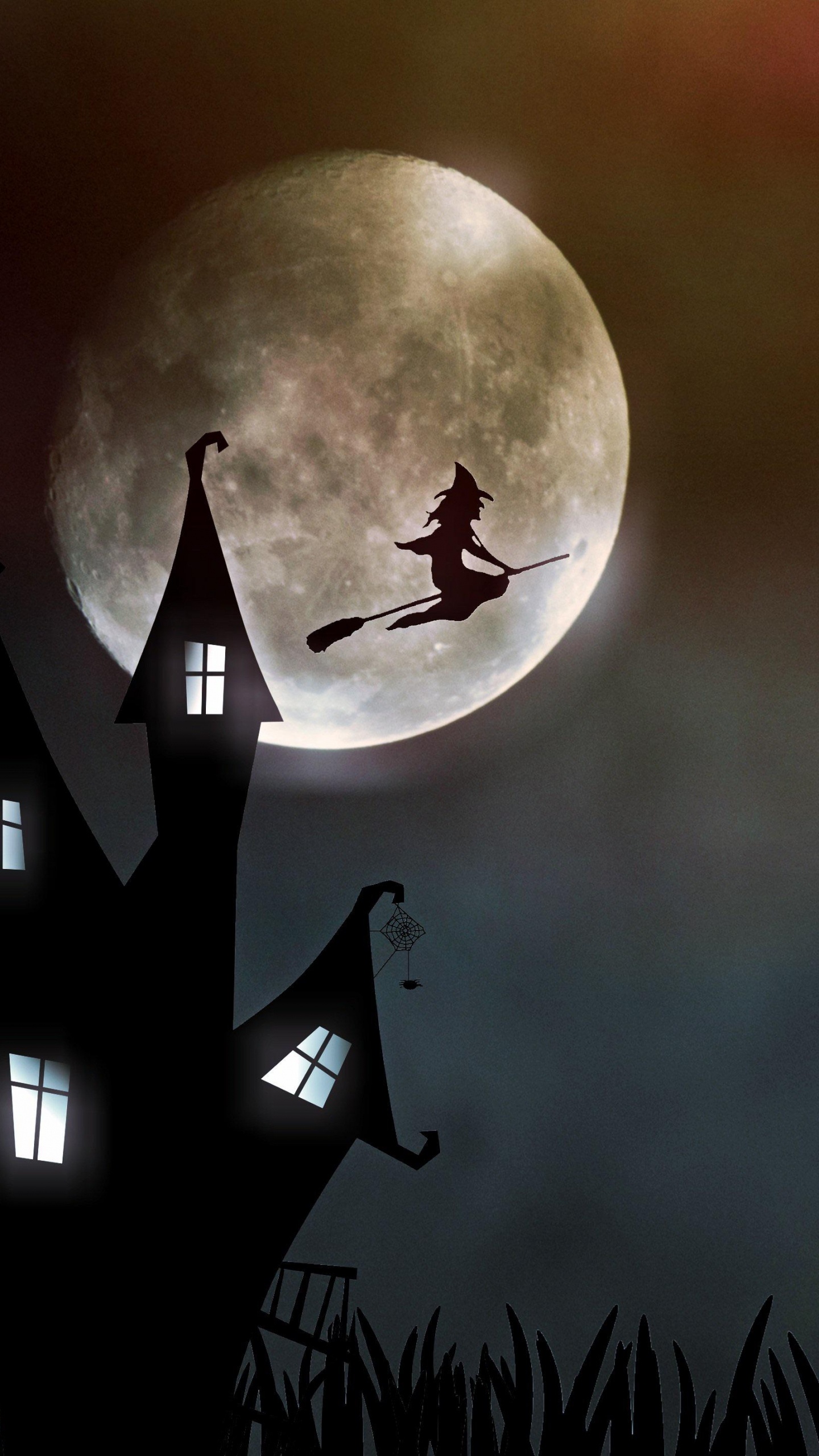 Обои ведьмы летают, колдовство, Салемские ведьмы, ведьма ездить, магия в разрешении 1440x2560