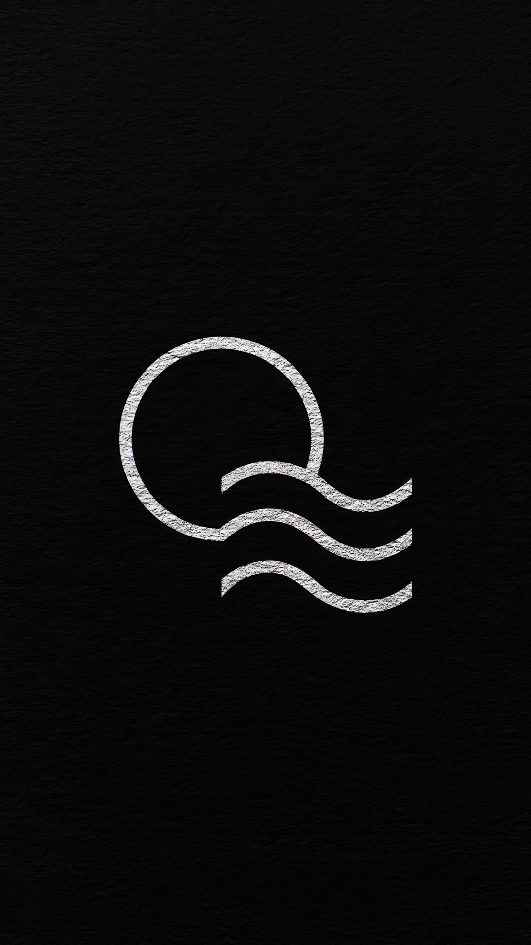 Обои лого, черный и белый, полумесяц, арт, почерк в разрешении 1080x1920